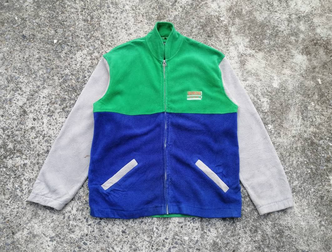Guess × Vintage Vintage Guess Embroidered Fleech Jacket Size US M / EU 48-50 / 2 - 2 Thumbnail