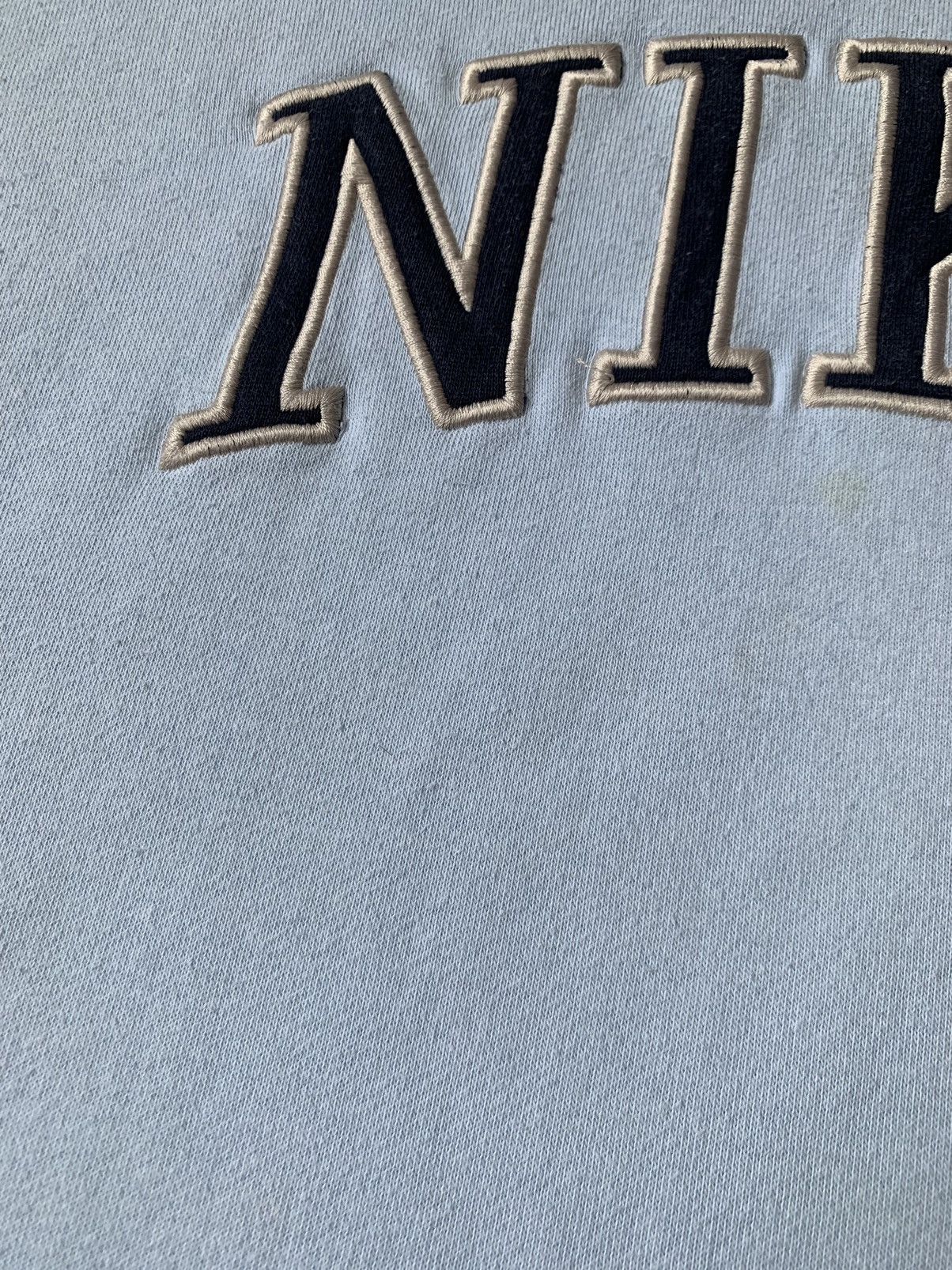 Nike NIKE BABY BLUE SPELLOUT BIG LOGO Y2K SWEATSHIRT Size US XXL / EU 58 / 5 - 9 Thumbnail