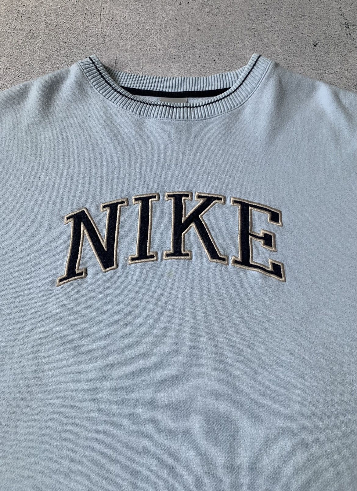Nike NIKE BABY BLUE SPELLOUT BIG LOGO Y2K SWEATSHIRT Size US XXL / EU 58 / 5 - 4 Thumbnail