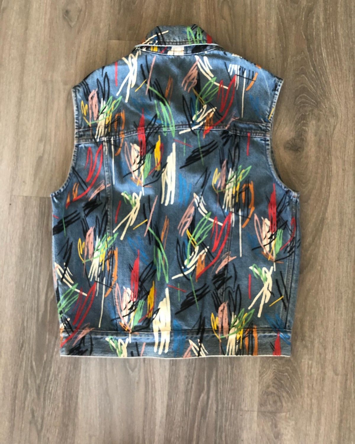 Dior × Kris Van Assche Dior Scribble Denim Vest Size US M / EU 48-50 / 2 - 2 Thumbnail