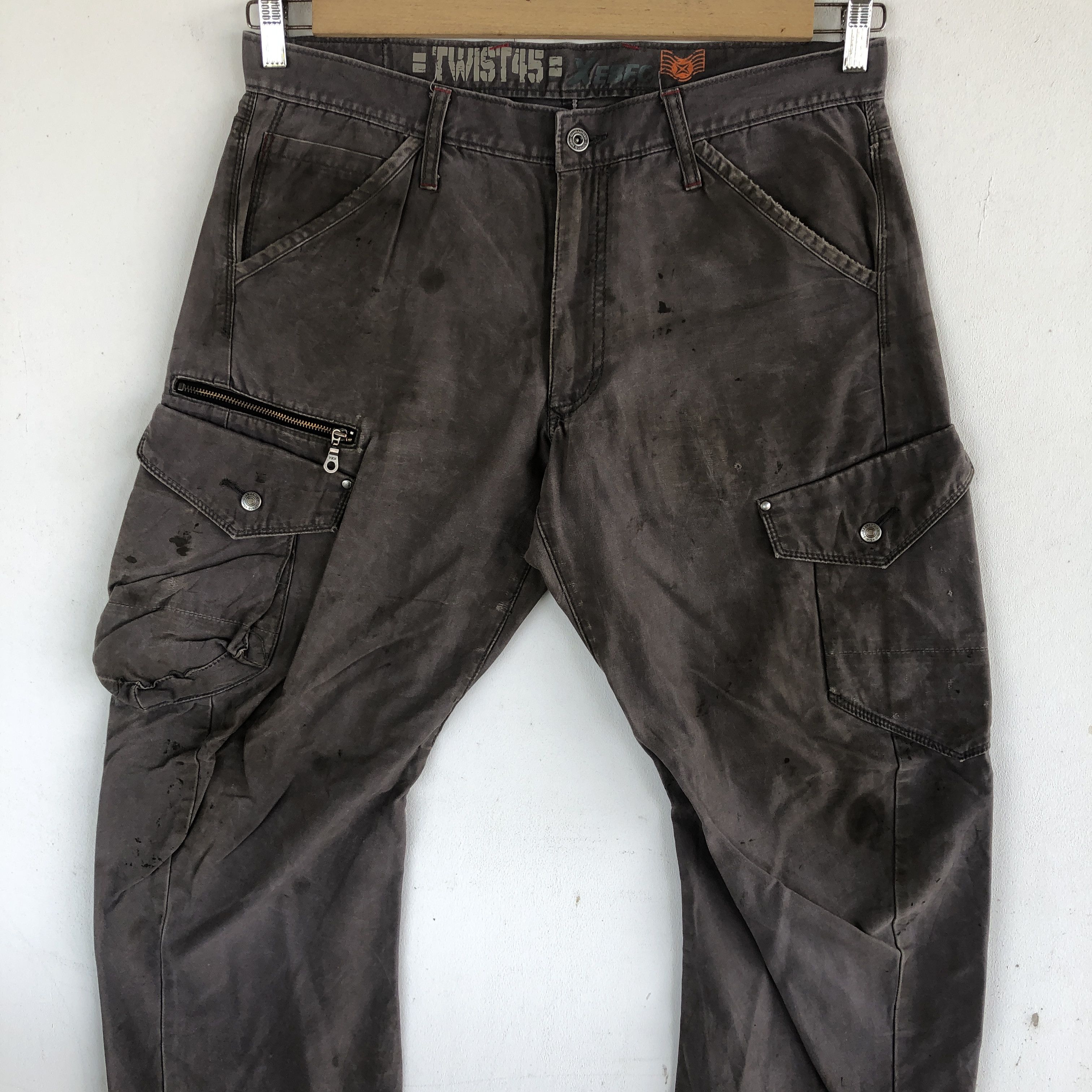 Japanese Brand × Vintage Vintage Y2K Avant Garde Cargo Pants Multi Pocket Trousers Size US 34 / EU 50 - 3 Thumbnail