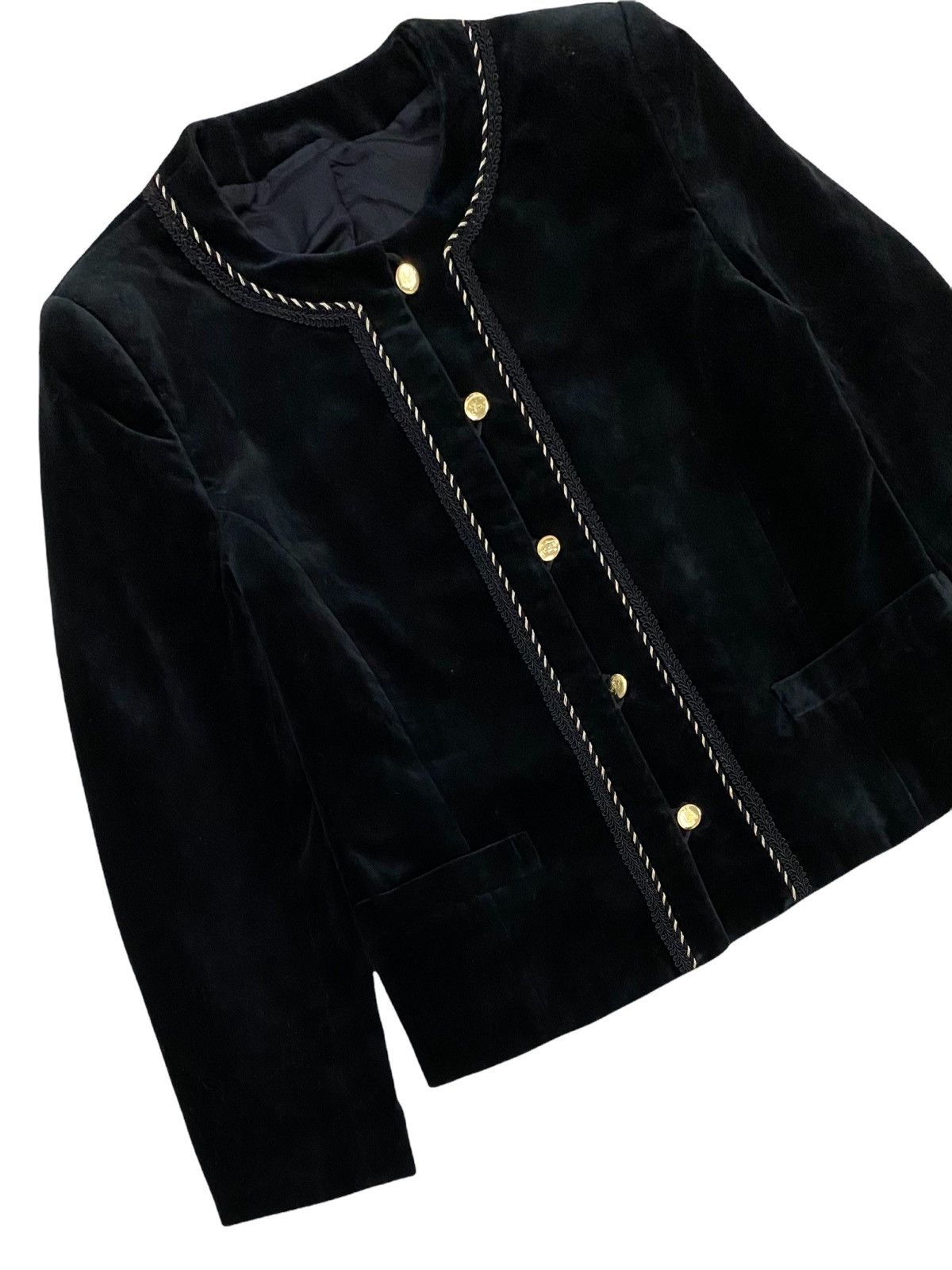 Burberry × Burberry Prorsum VINTAGE BURBERRYS VELVET SUADE CROP TOP JACKET COAT Size S / US 4 / IT 40 - 7 Thumbnail