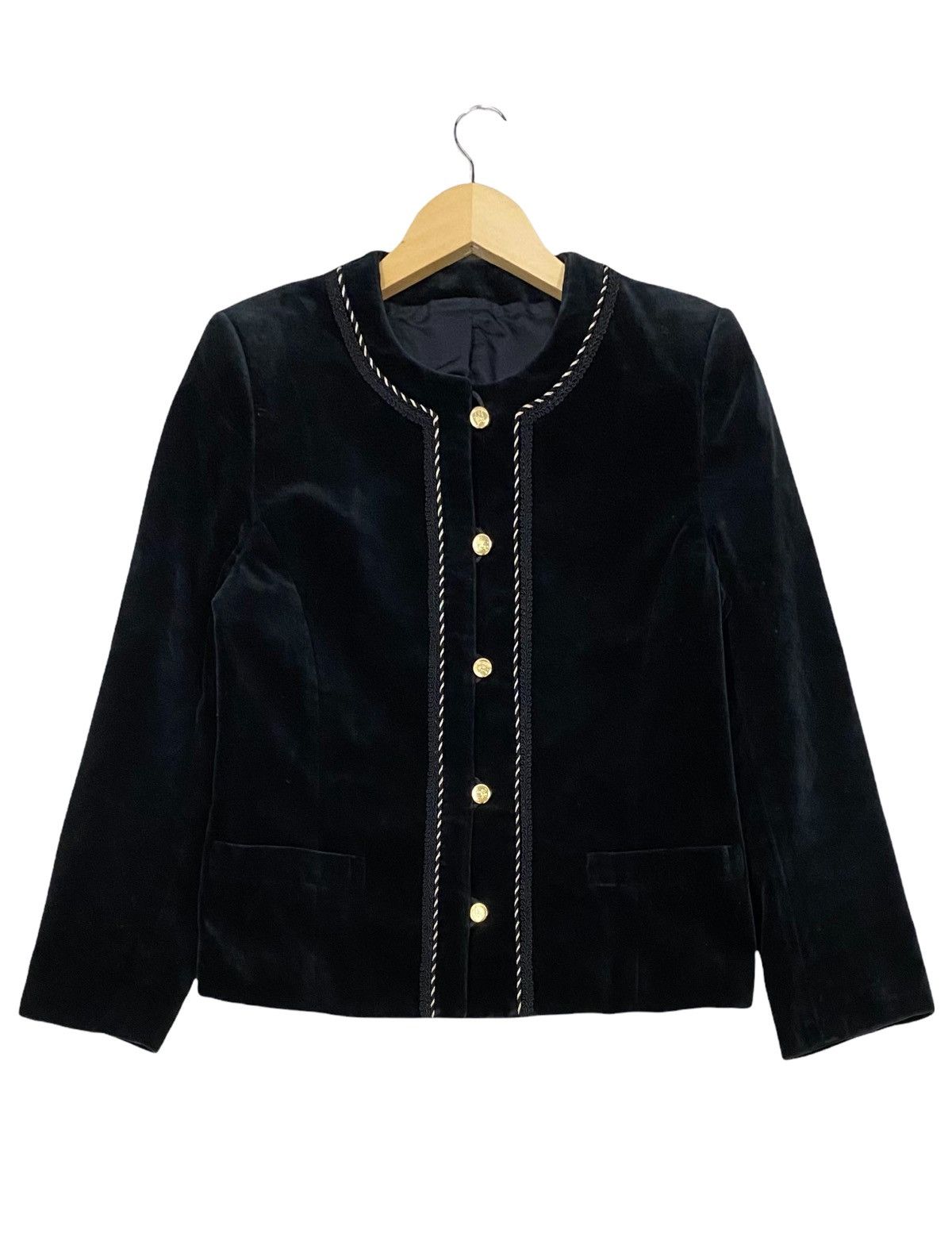 Burberry × Burberry Prorsum VINTAGE BURBERRYS VELVET SUADE CROP TOP JACKET COAT Size S / US 4 / IT 40 - 2 Thumbnail