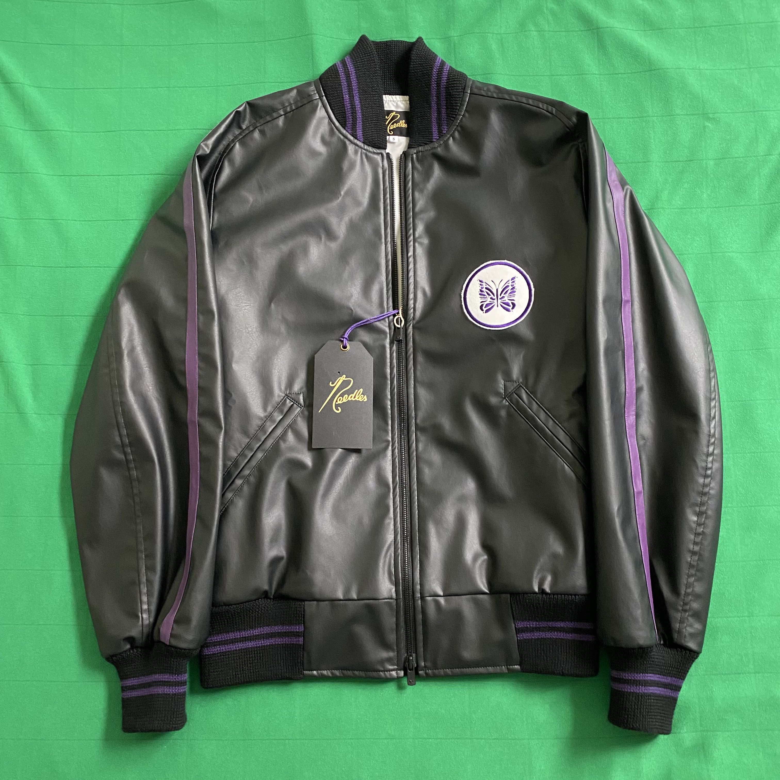Needles Needles Faux Leather Bomber Jacket Size US S / EU 44-46 / 1 - 1 Thumbnail