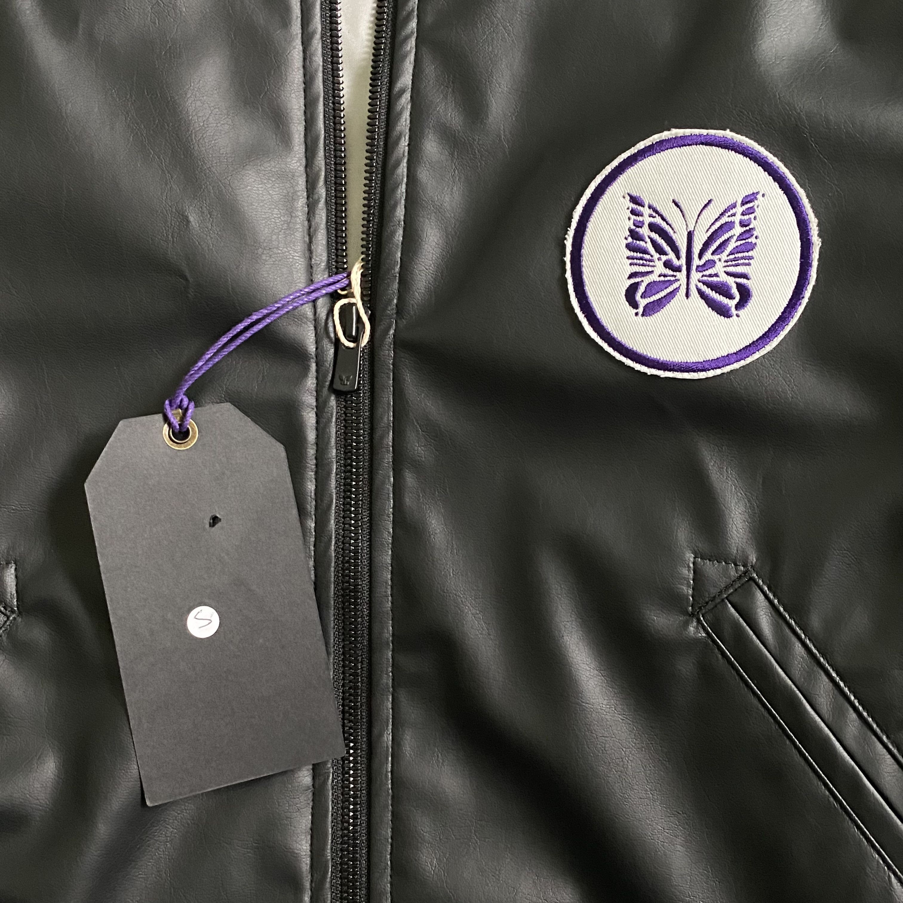 Needles Needles Faux Leather Bomber Jacket Size US S / EU 44-46 / 1 - 7 Thumbnail