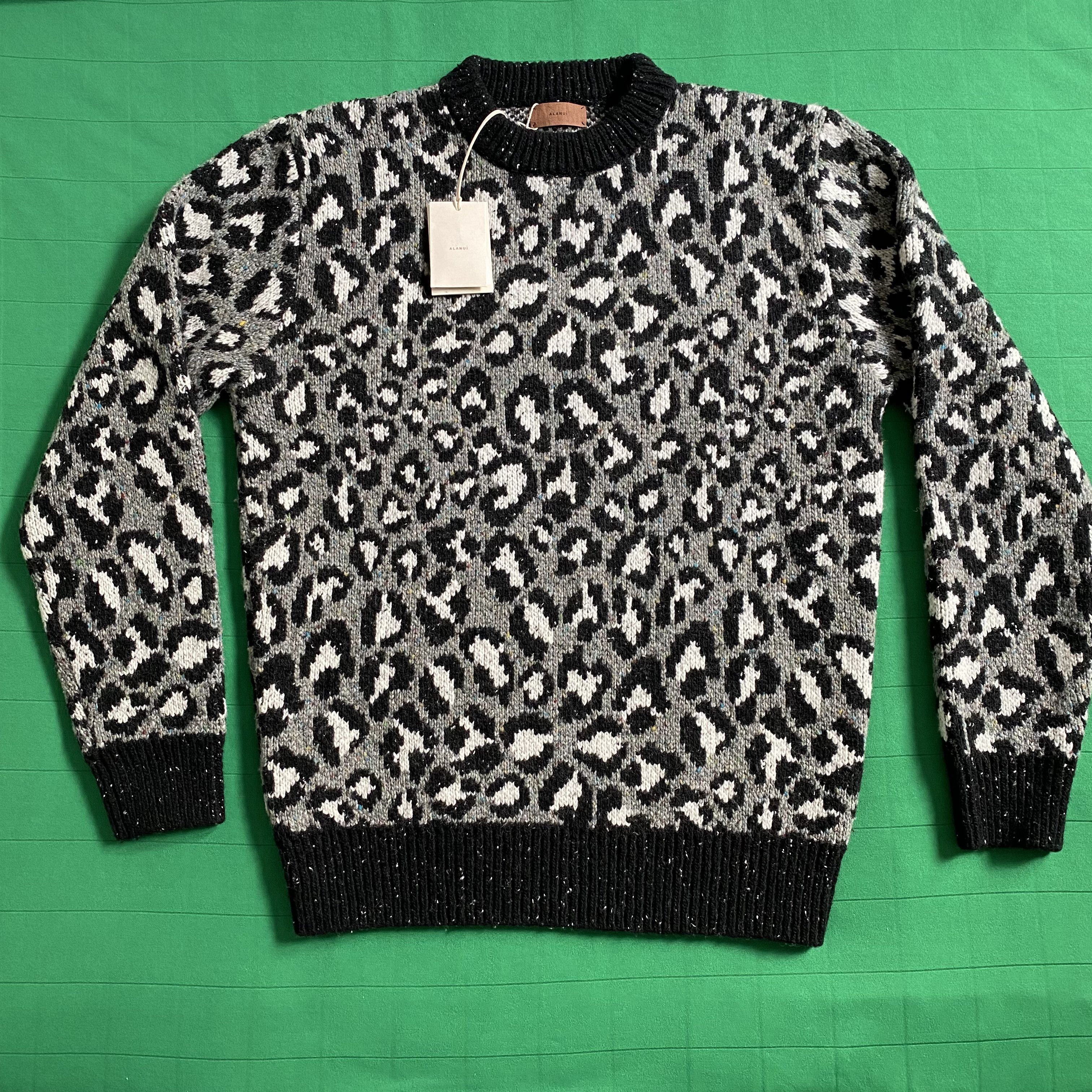 Alanui Alanui Leopard Motif Wool Sweater Size US M / EU 48-50 / 2 - 1 Thumbnail