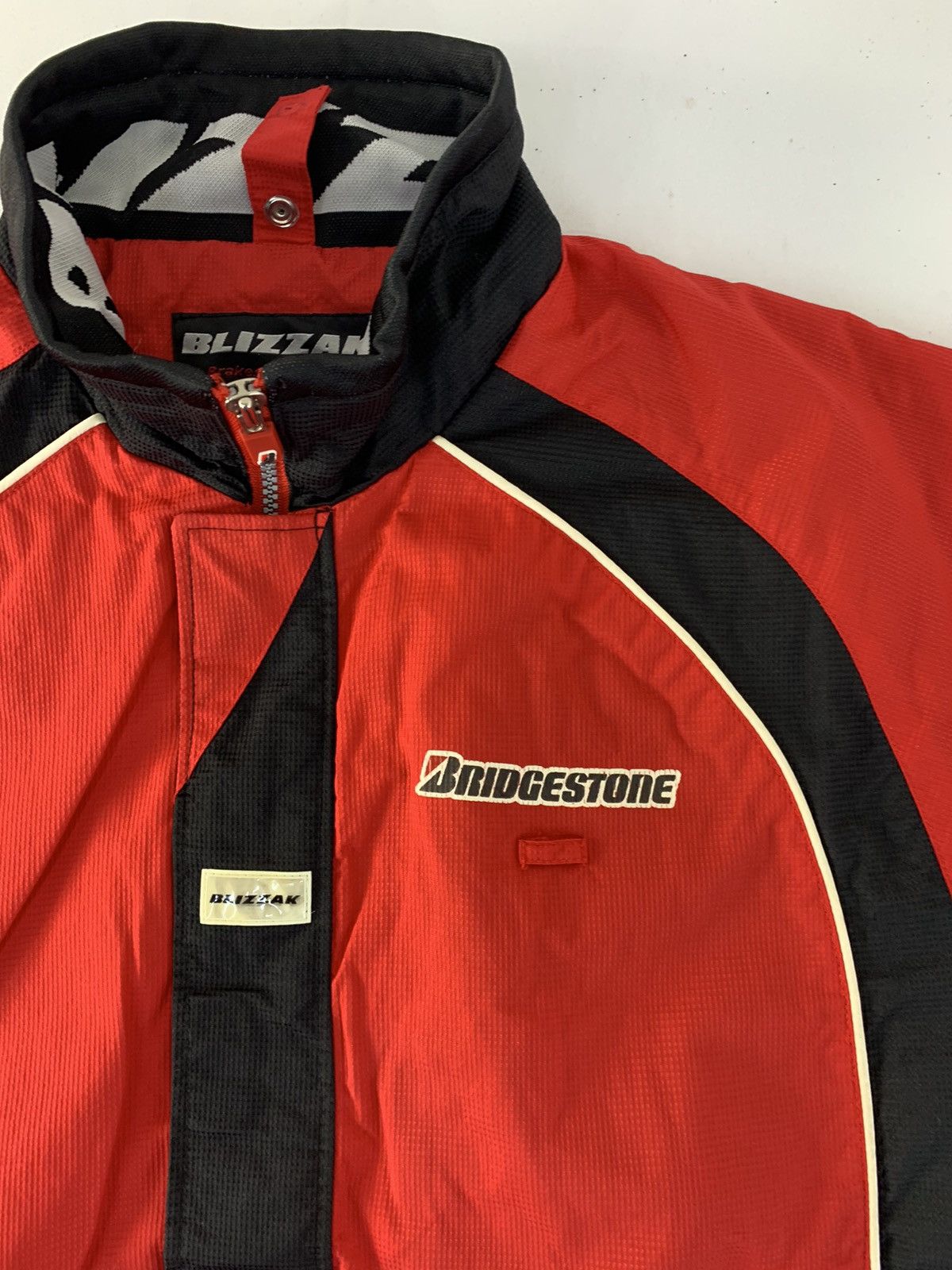 Vintage Blizzak Revolution Bridegestone Tyre Red Zipper Jacket Size US XL / EU 56 / 4 - 4 Thumbnail