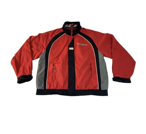 Vintage Blizzak Revolution Bridegestone Tyre Red Zipper Jacket Size US XL / EU 56 / 4 - 2 Thumbnail