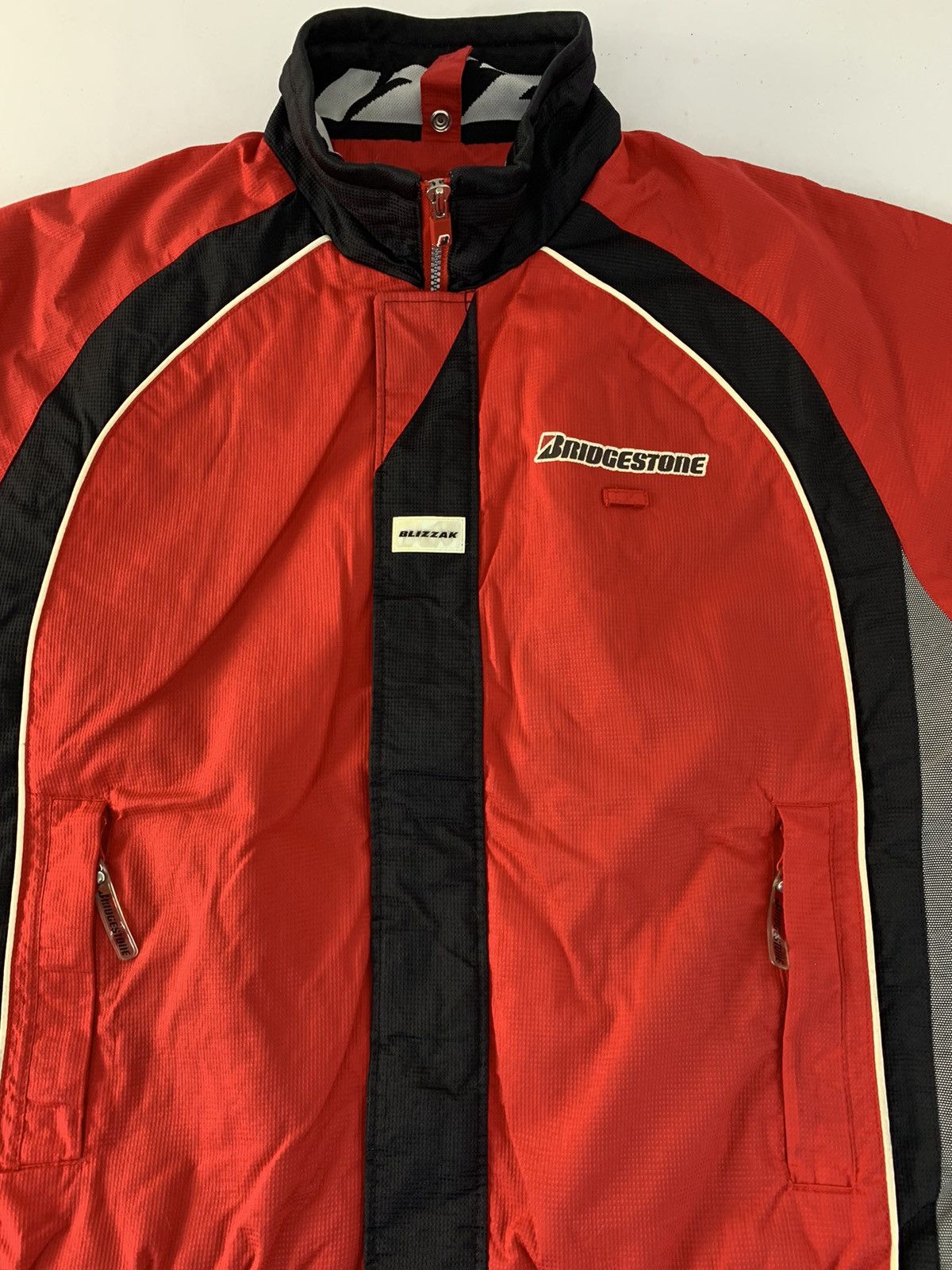 Vintage Blizzak Revolution Bridegestone Tyre Red Zipper Jacket Size US XL / EU 56 / 4 - 3 Thumbnail