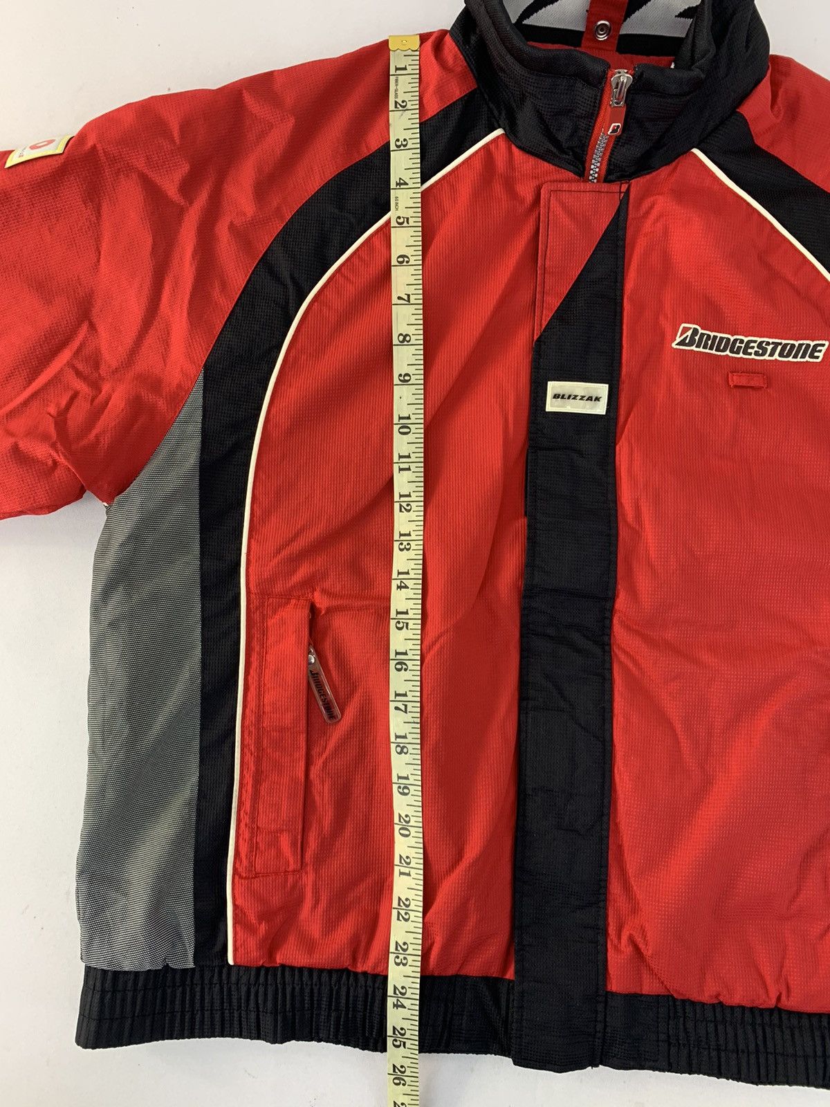 Vintage Blizzak Revolution Bridegestone Tyre Red Zipper Jacket Size US XL / EU 56 / 4 - 9 Thumbnail