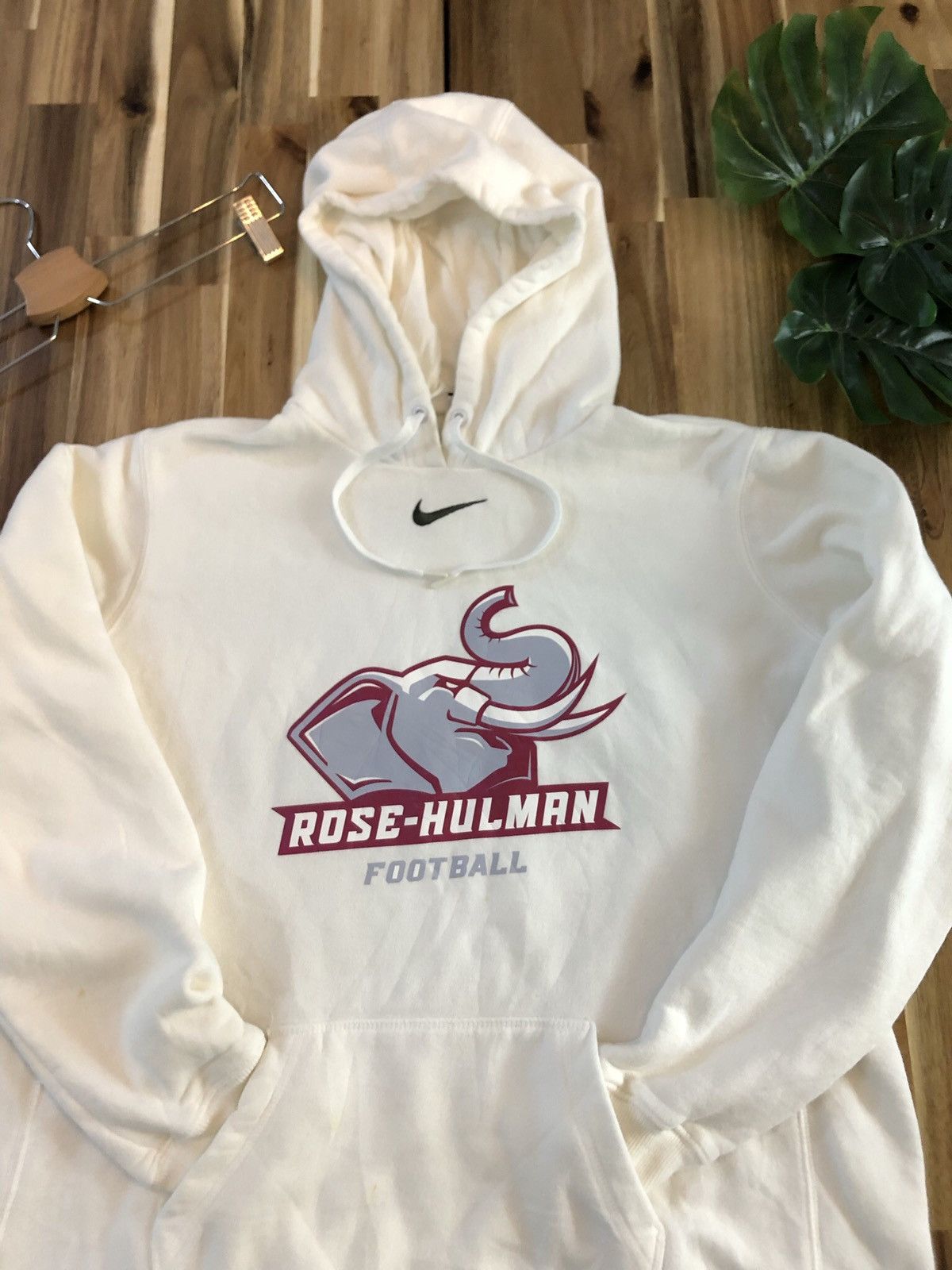 Nike × Vintage SA1 Nike Center Swoosh Rose Hullman Football Hoodies Size US XL / EU 56 / 4 - 3 Thumbnail
