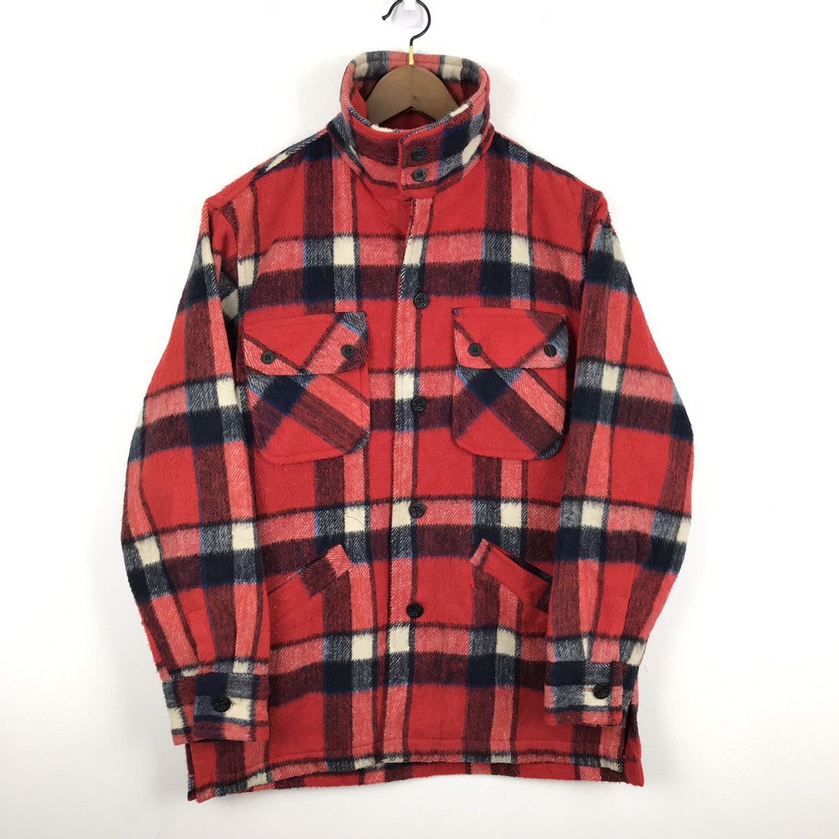 Designer × Japanese Brand × Vintage Vintage Menwear Japanese Checkered 100%wool jacket Size US M / EU 48-50 / 2 - 1 Thumbnail