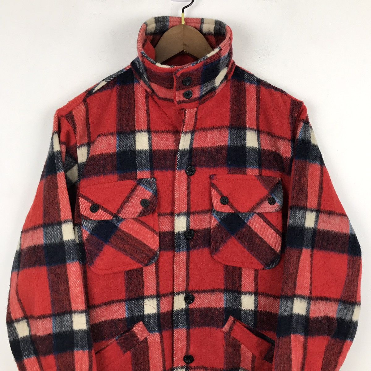 Designer × Japanese Brand × Vintage Vintage Menwear Japanese Checkered 100%wool jacket Size US M / EU 48-50 / 2 - 2 Thumbnail
