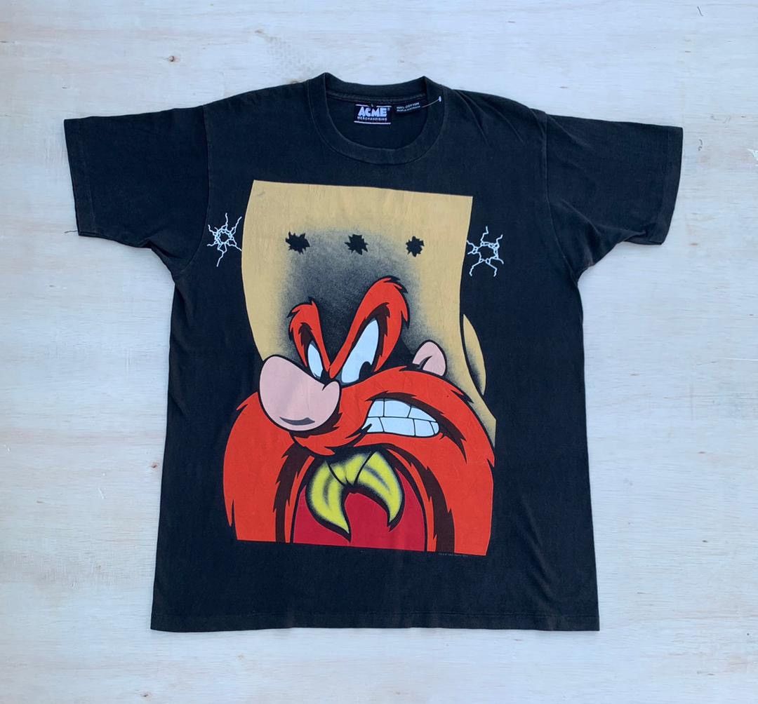 image of Cartoon Network x Vintage Tee Acme ( A 13 ) in Black, Men's (Size XL)