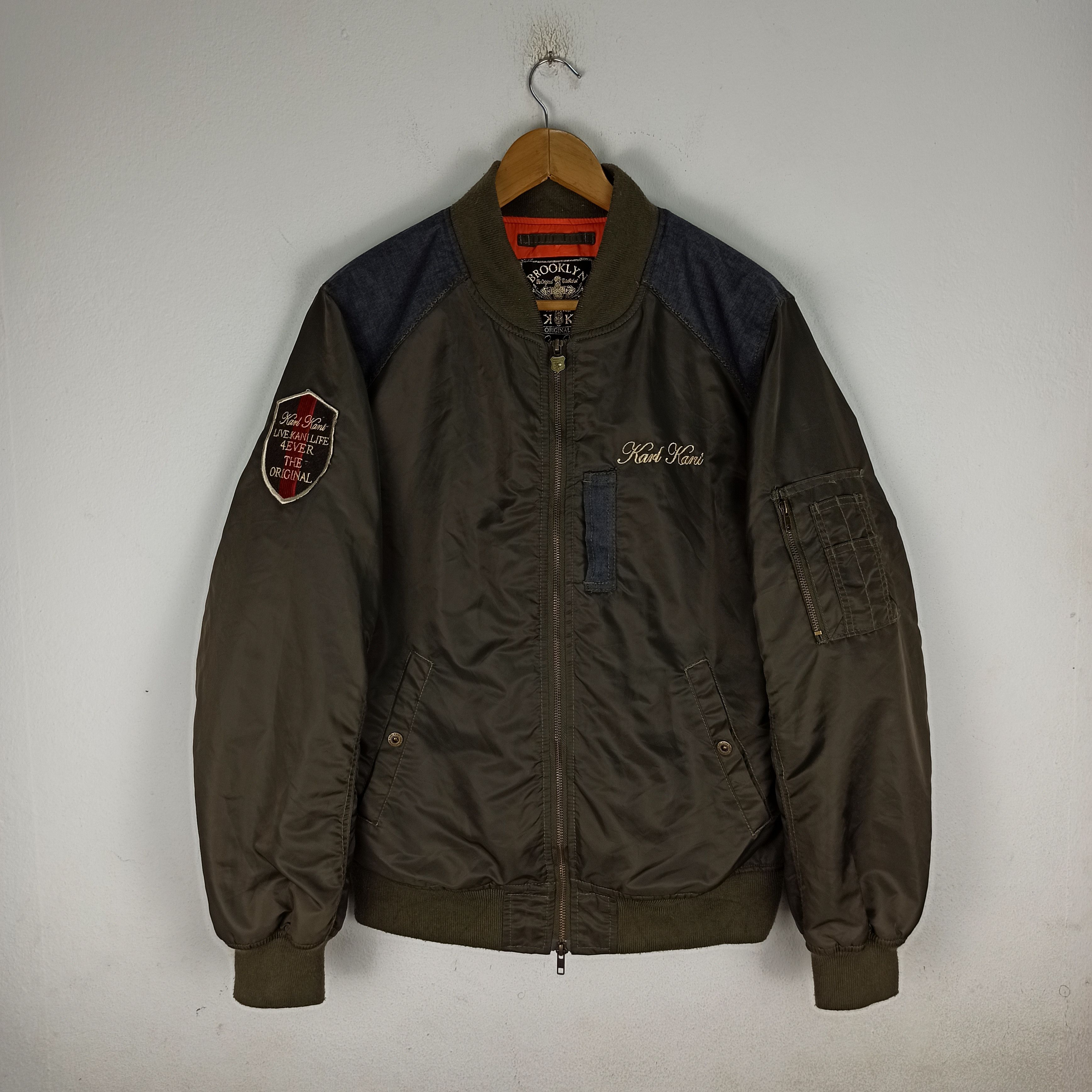 Karl Kani 🔥STEALS🔥 Karl Kani Flight Bomber Jacket Style Vintage Size US L / EU 52-54 / 3 - 1 Thumbnail