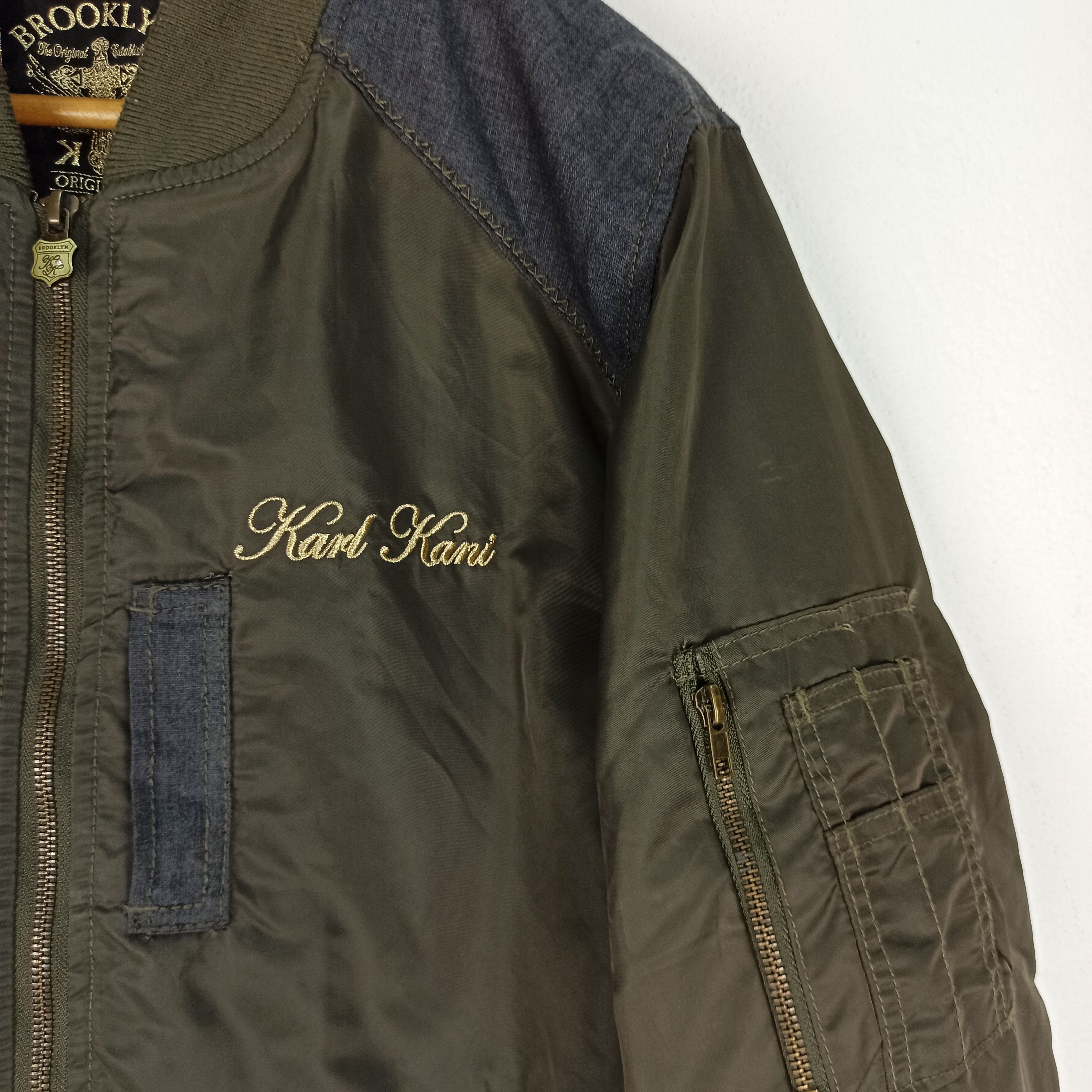 Karl Kani 🔥STEALS🔥 Karl Kani Flight Bomber Jacket Style Vintage Size US L / EU 52-54 / 3 - 3 Thumbnail