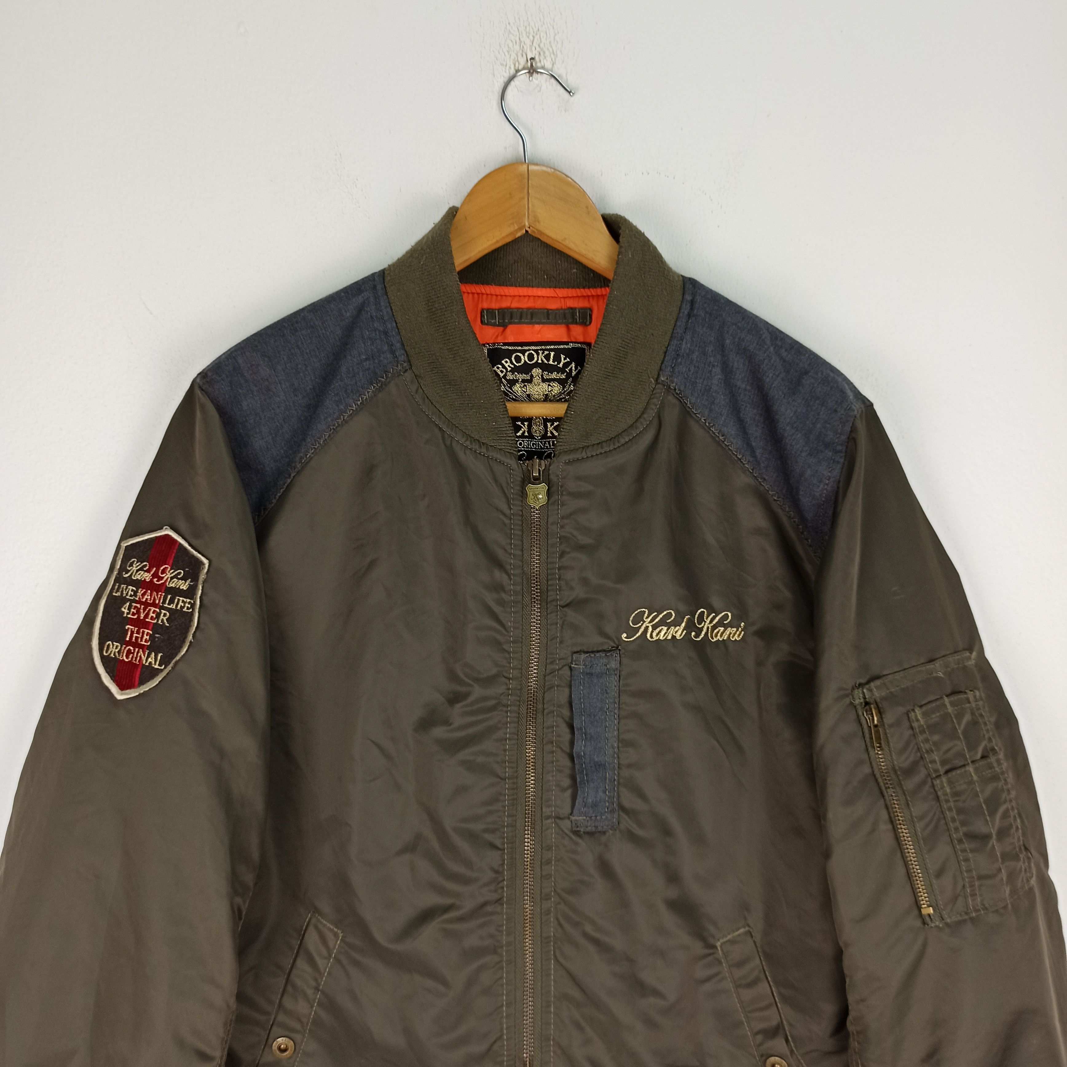 Karl Kani 🔥STEALS🔥 Karl Kani Flight Bomber Jacket Style Vintage Size US L / EU 52-54 / 3 - 2 Thumbnail