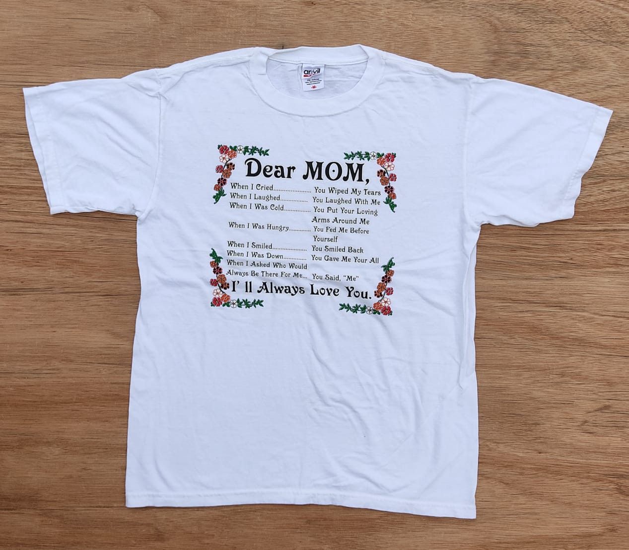 Anvil × Vintage vintage tee D - 12 dear mom Size US M / EU 48-50 / 2 - 1 Thumbnail
