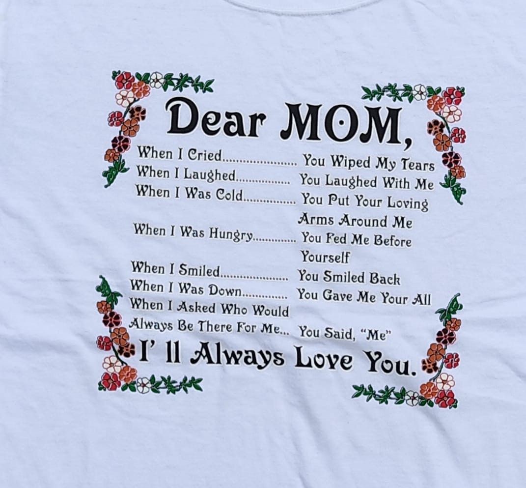 Anvil × Vintage vintage tee D - 12 dear mom Size US M / EU 48-50 / 2 - 2 Thumbnail