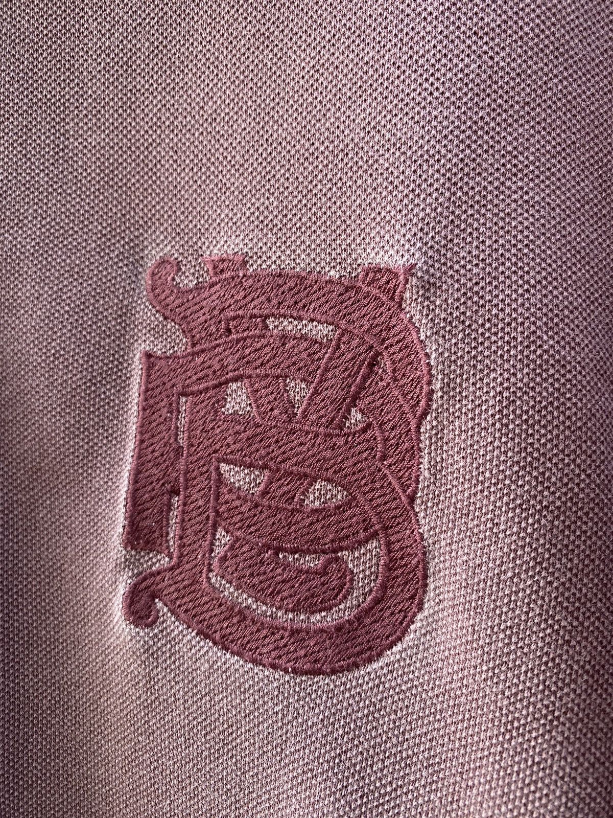 Burberry London Purplish Washed Embroidery Logo Polo Shirt