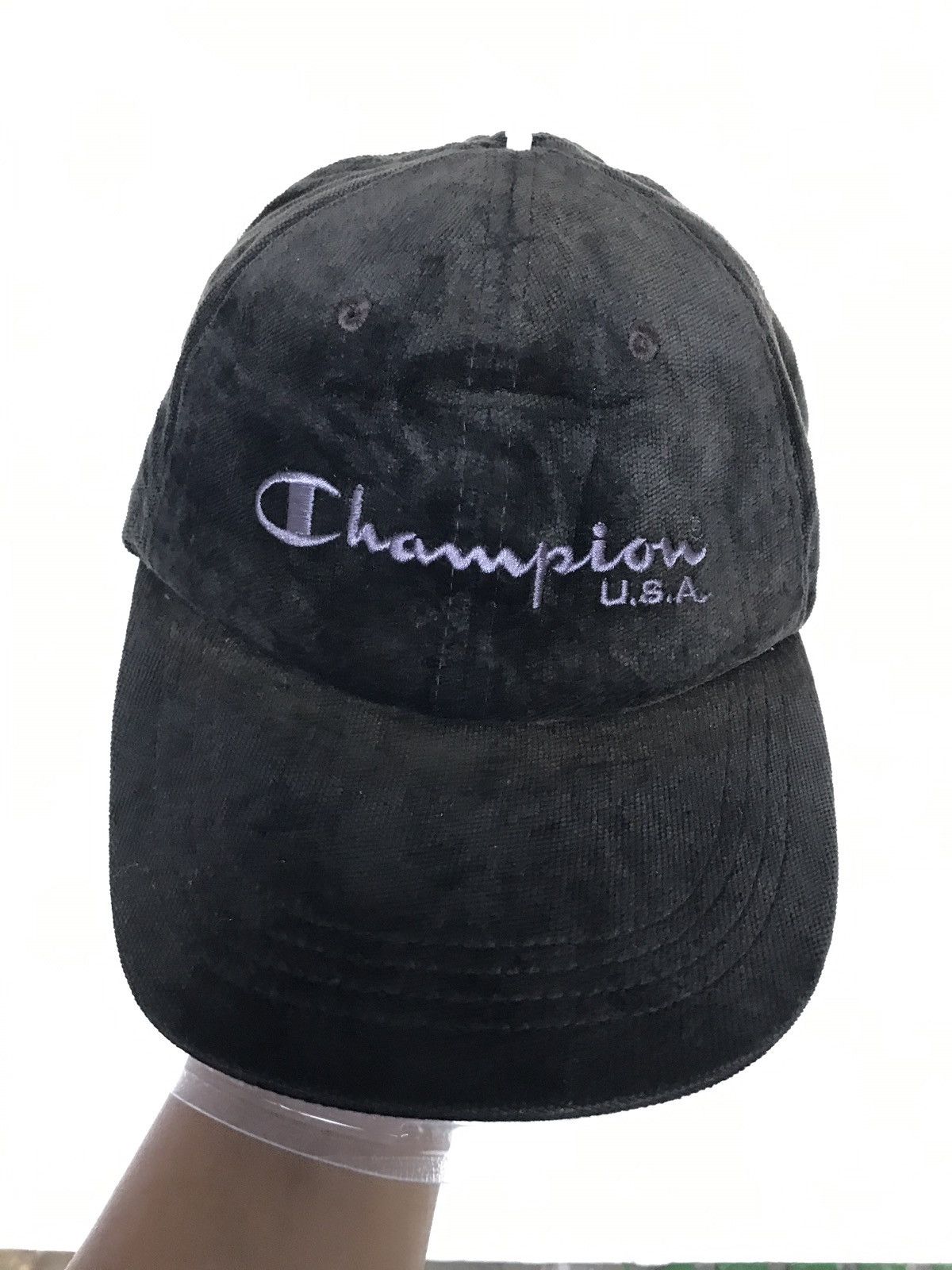 Champion × Vintage Vintage 90s Champion USA Corduroy Hat Full Cap Size ONE SIZE - 1 Thumbnail