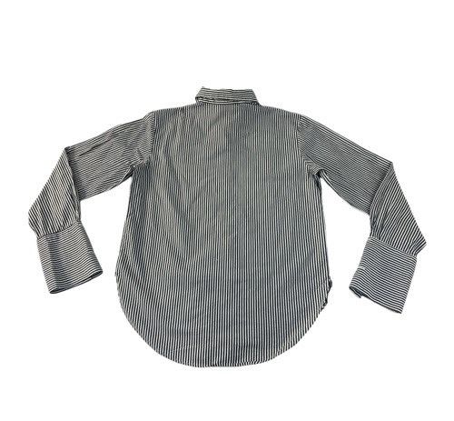 Norma Kamali 90s Norma Kamali Pinstripe Button Up Shirt Hickory Size M / US 6-8 / IT 42-44 - 4 Thumbnail