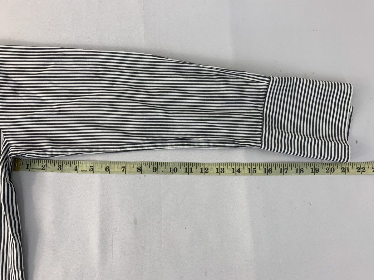 Norma Kamali 90s Norma Kamali Pinstripe Button Up Shirt Hickory Size M / US 6-8 / IT 42-44 - 8 Thumbnail