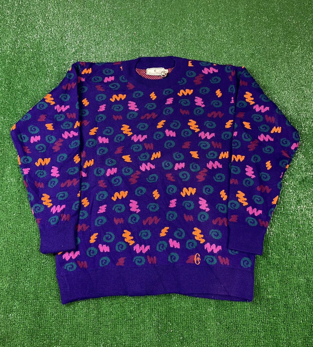 Conte of Florence × Vintage Vintage Conte of Florence Abstract Wool Knit Sweater Size US M / EU 48-50 / 2 - 1 Thumbnail