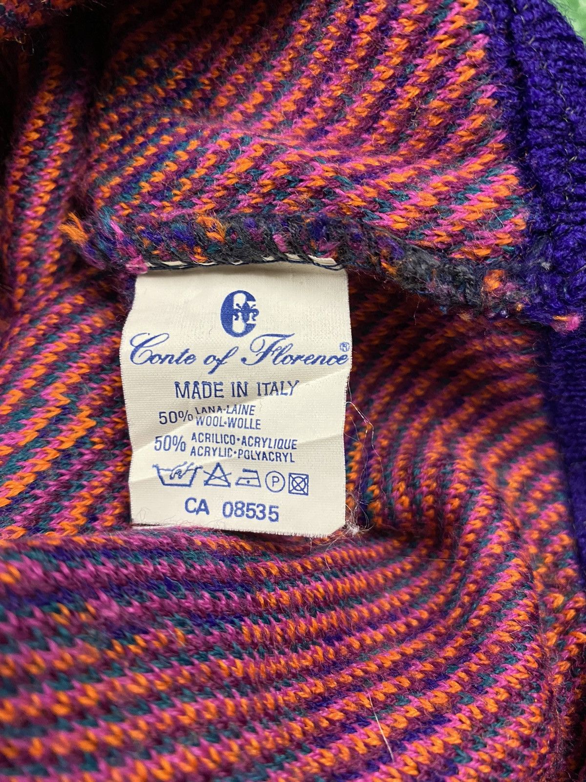 Conte of Florence × Vintage Vintage Conte of Florence Abstract Wool Knit Sweater Size US M / EU 48-50 / 2 - 7 Thumbnail