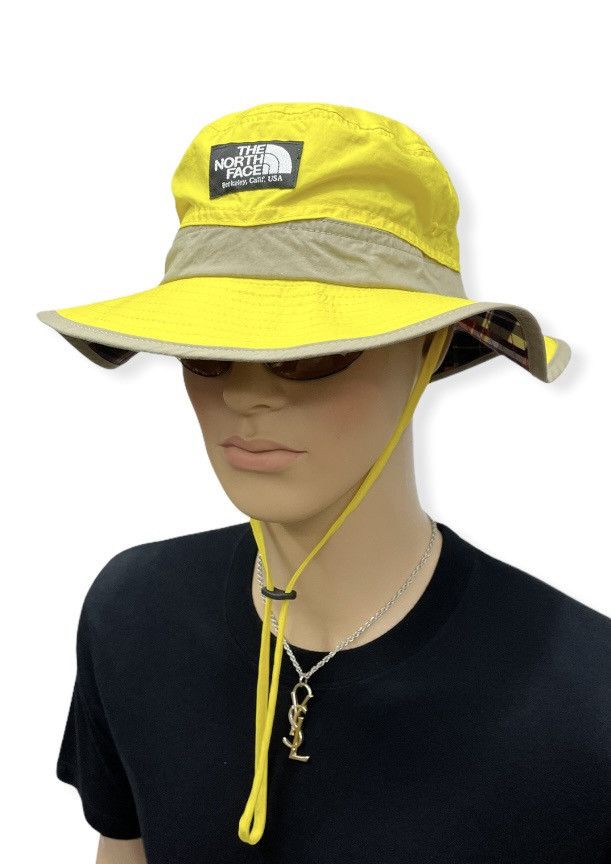 Goldwin DOPE YELLOW! TNF x GOLDWIN JAPAN Hype Nylon Bucket Hat Size ONE SIZE - 3 Thumbnail