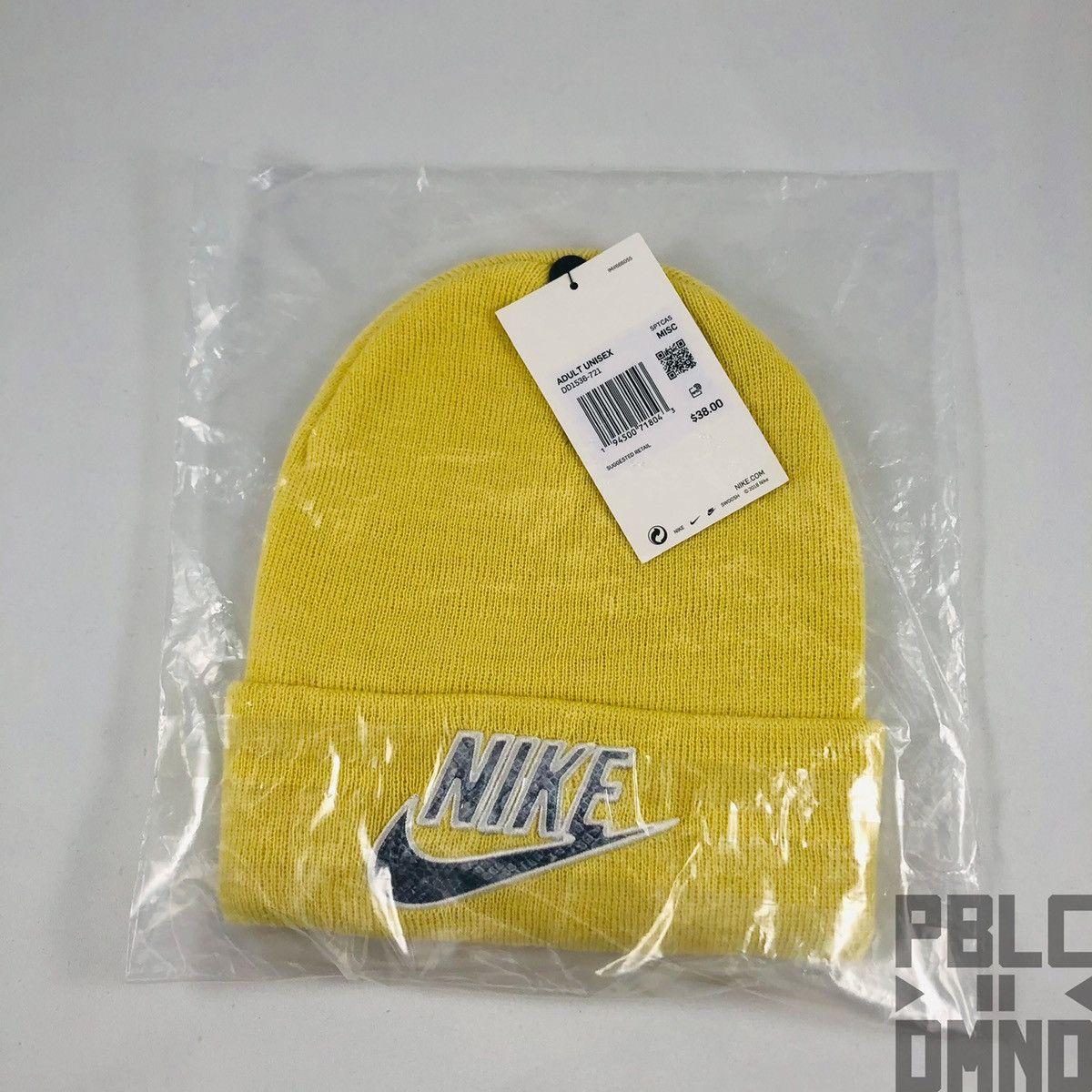 Supreme x Nike Snakeskin Beanie Yellow SS21 Accessories