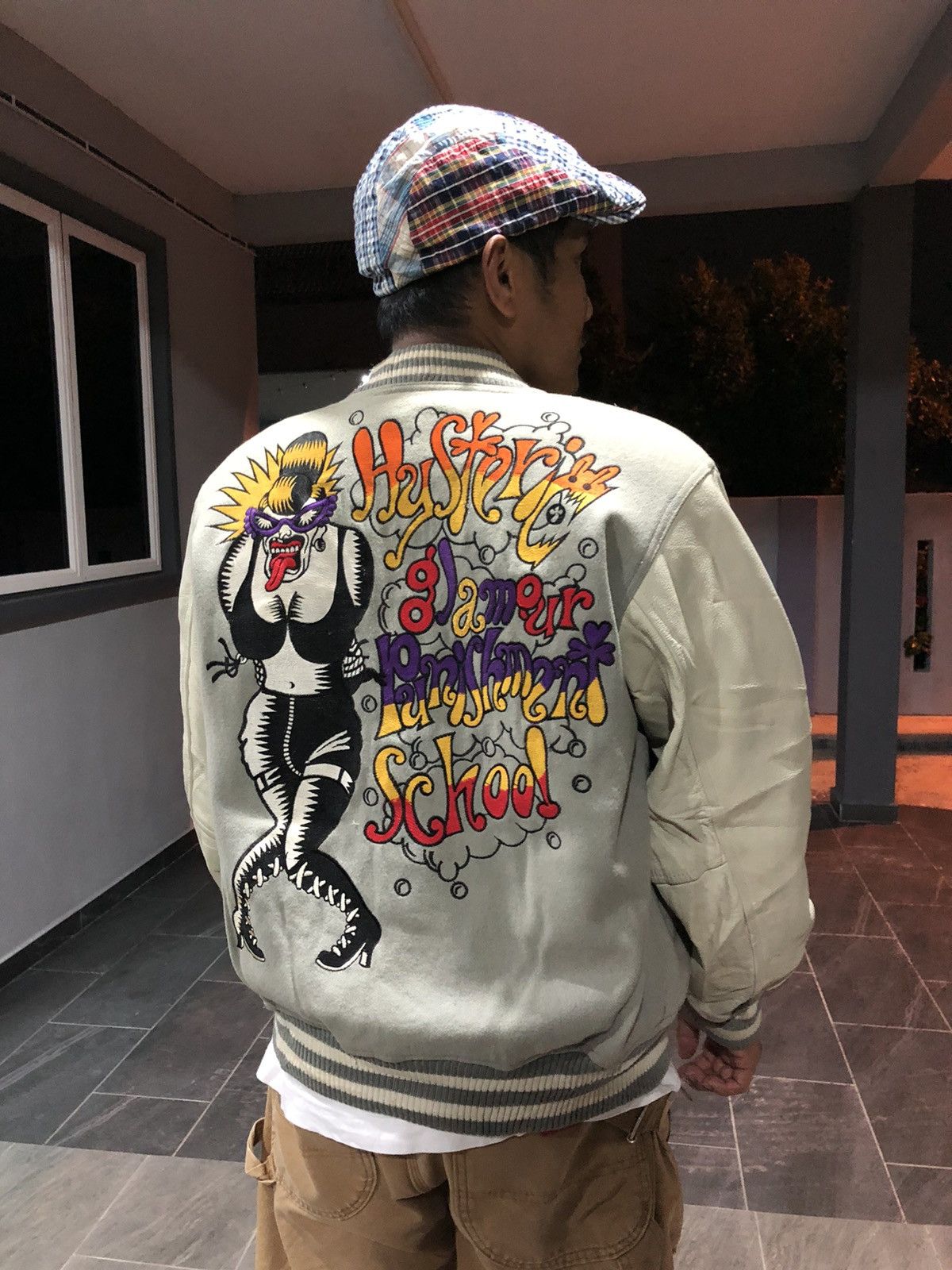 image of Hysteric Glamour x Varsity Jacket Punishment School Embroidered Varsity Jacket, Men's (Size Large)