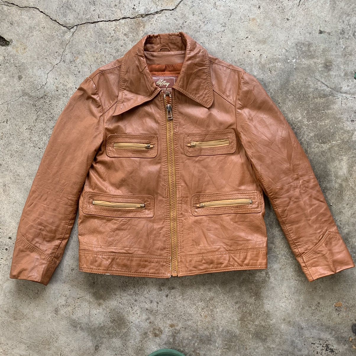Genuine Leather Brown leather jacket vintage Size US S / EU 44-46 / 1 - 3 Thumbnail