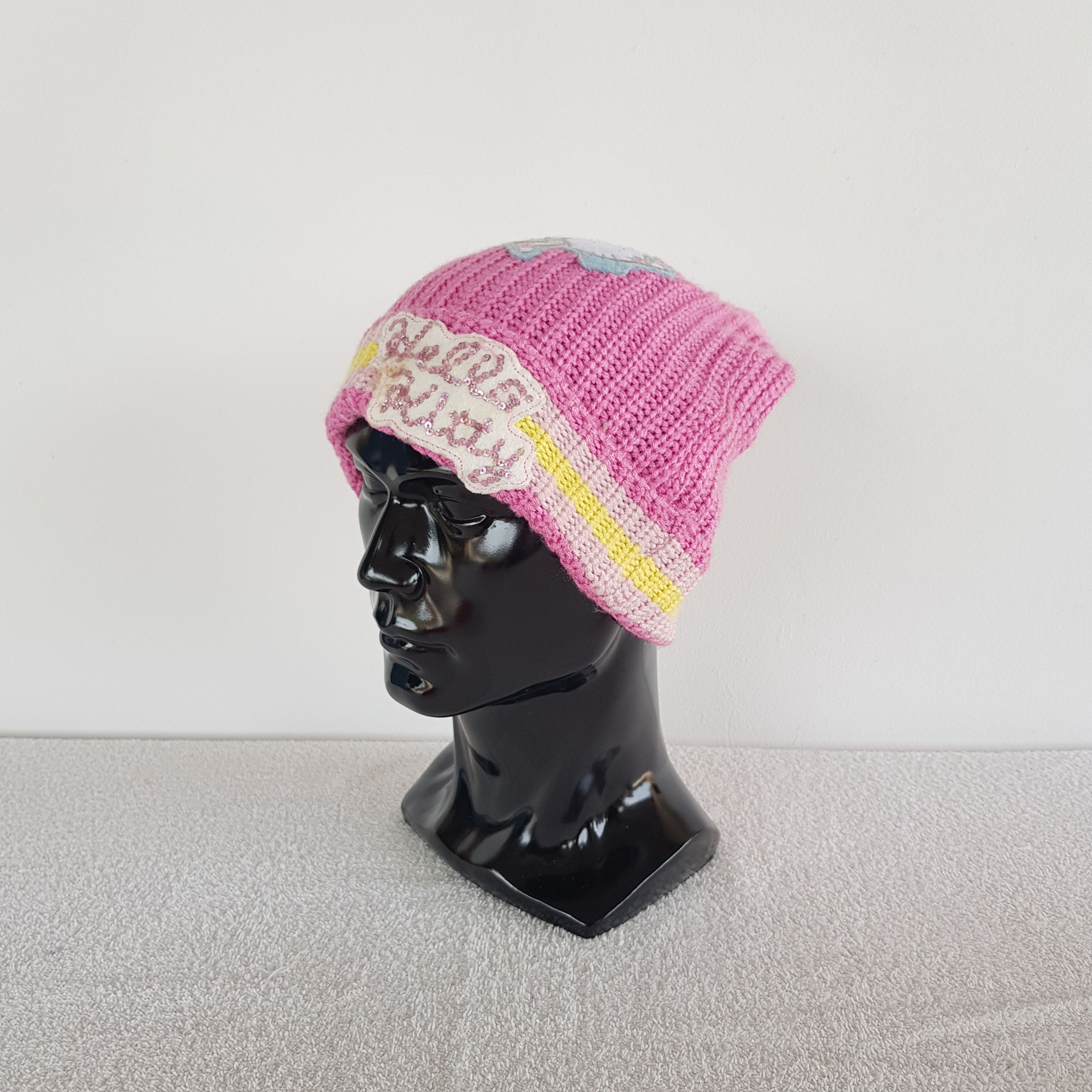 Japanese Brand Hello Kitty Beanie Snow Cap Crochet Knitted Hats Size ONE SIZE - 2 Thumbnail