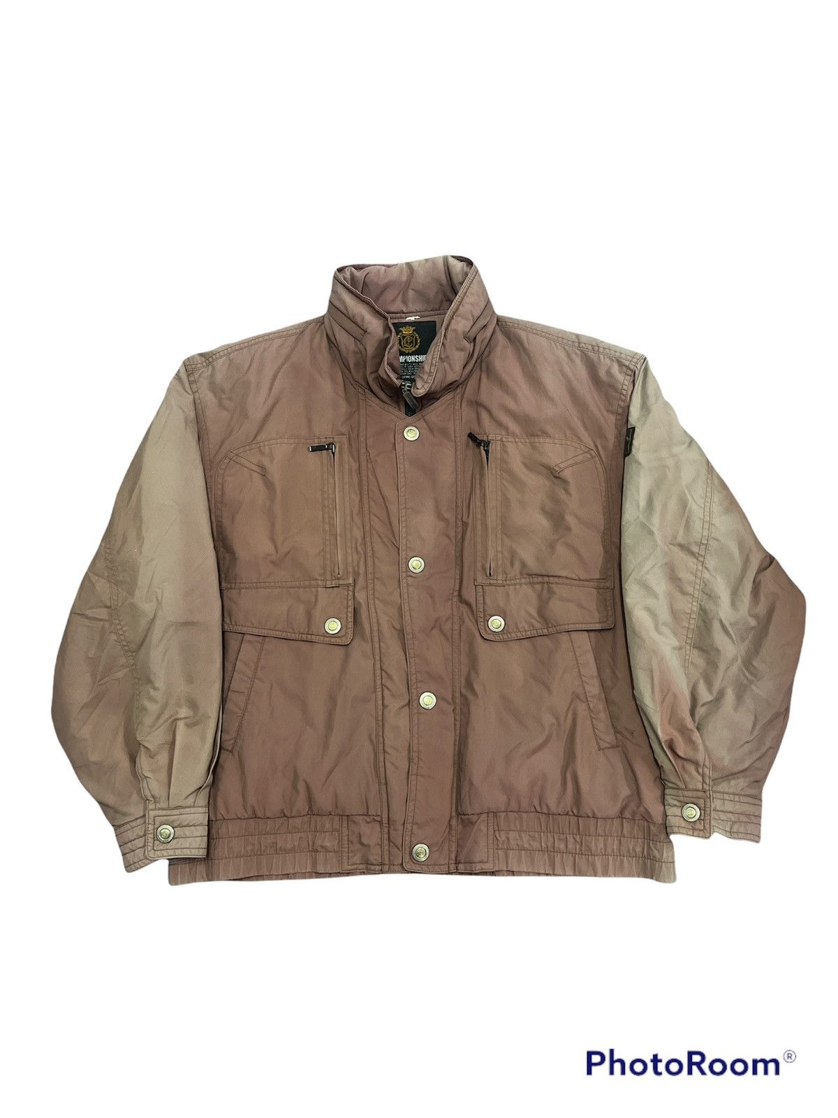 Vintage Vintage Thrashed Sun Faded Championship Bomber Jacket Size US M / EU 48-50 / 2 - 2 Thumbnail