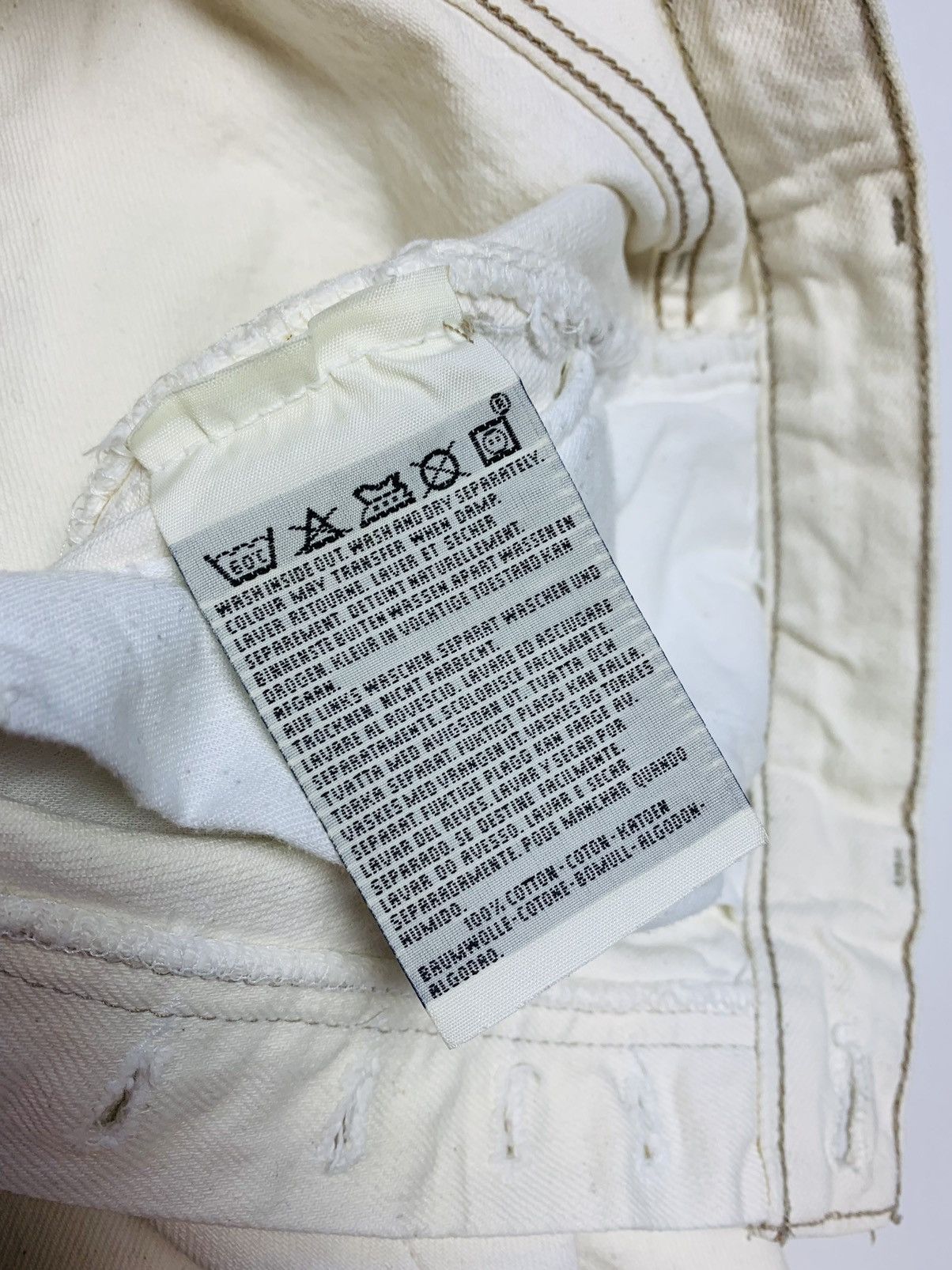 Levi's × Levi's Vintage Clothing × Vintage Levi’s 501 Button Fly Made in USA Cream Jeans Vintage Size US 31 - 9 Thumbnail