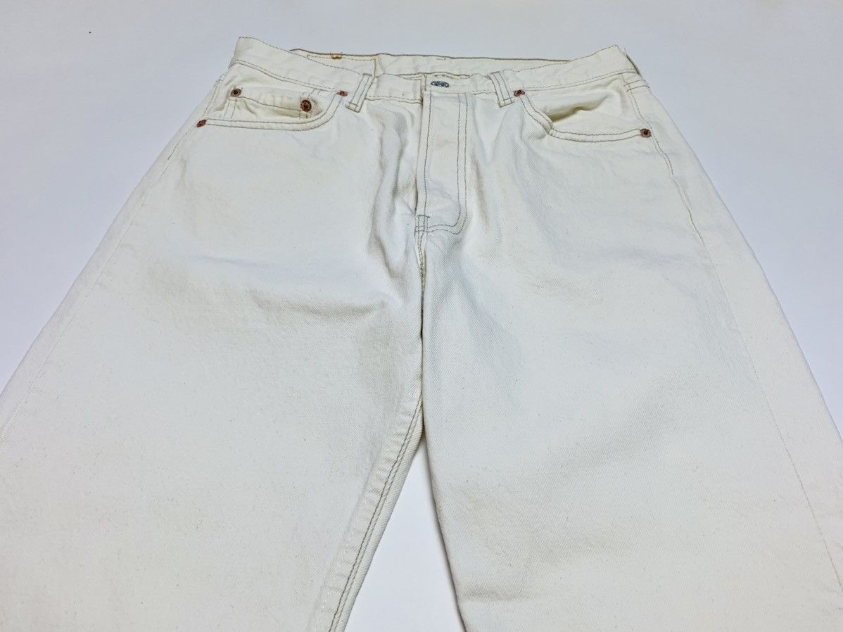 Levi's × Levi's Vintage Clothing × Vintage Levi’s 501 Button Fly Made in USA Cream Jeans Vintage Size US 31 - 3 Thumbnail