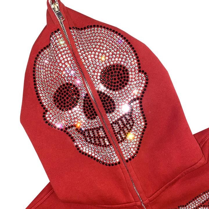 image of Swarovski Activity Skeleton Body Hoodie (S) in Red, Men's (Size Small)