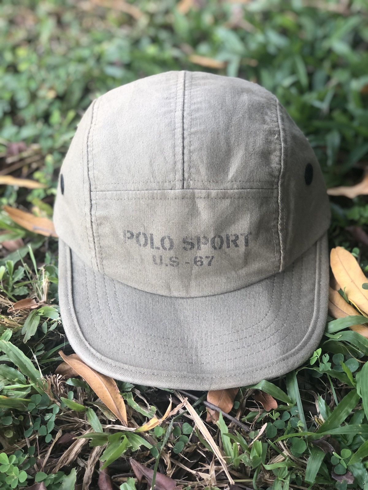 🇺🇸 Polo Ralph Lauren Sport Panel 67 Military Hat Rare