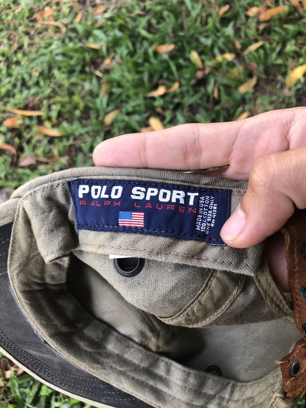 Polo Ralph Lauren × Vintage 🇺🇸 Polo Ralph Lauren Sport 5 Panel U.S 67 Military Hat Rare Size ONE SIZE - 11 Thumbnail