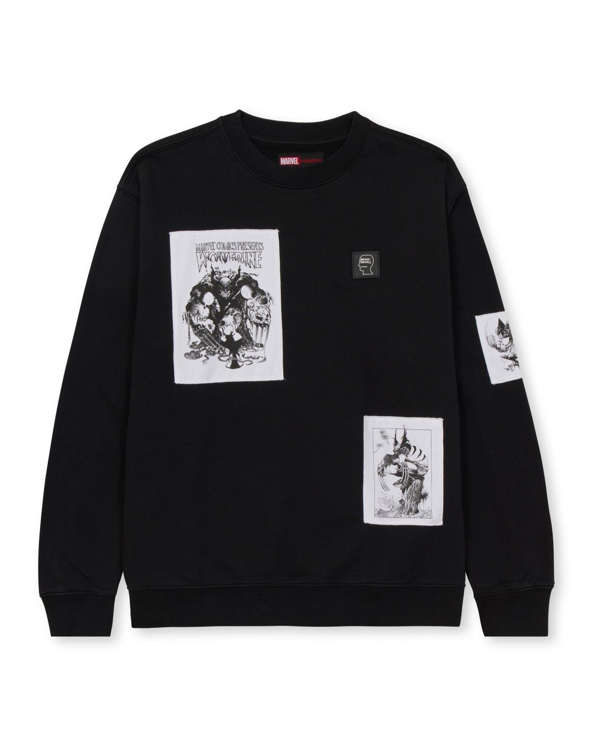 Brain Dead WOLVERINE PATCH CREWNECK - BLACK Size US S / EU 44-46 / 1 - 1 Thumbnail