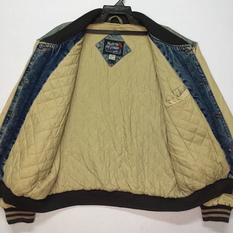 No Fear × Vintage No Fear Embroidery Varsity Denim Faded Jacket Size US L / EU 52-54 / 3 - 12 Thumbnail