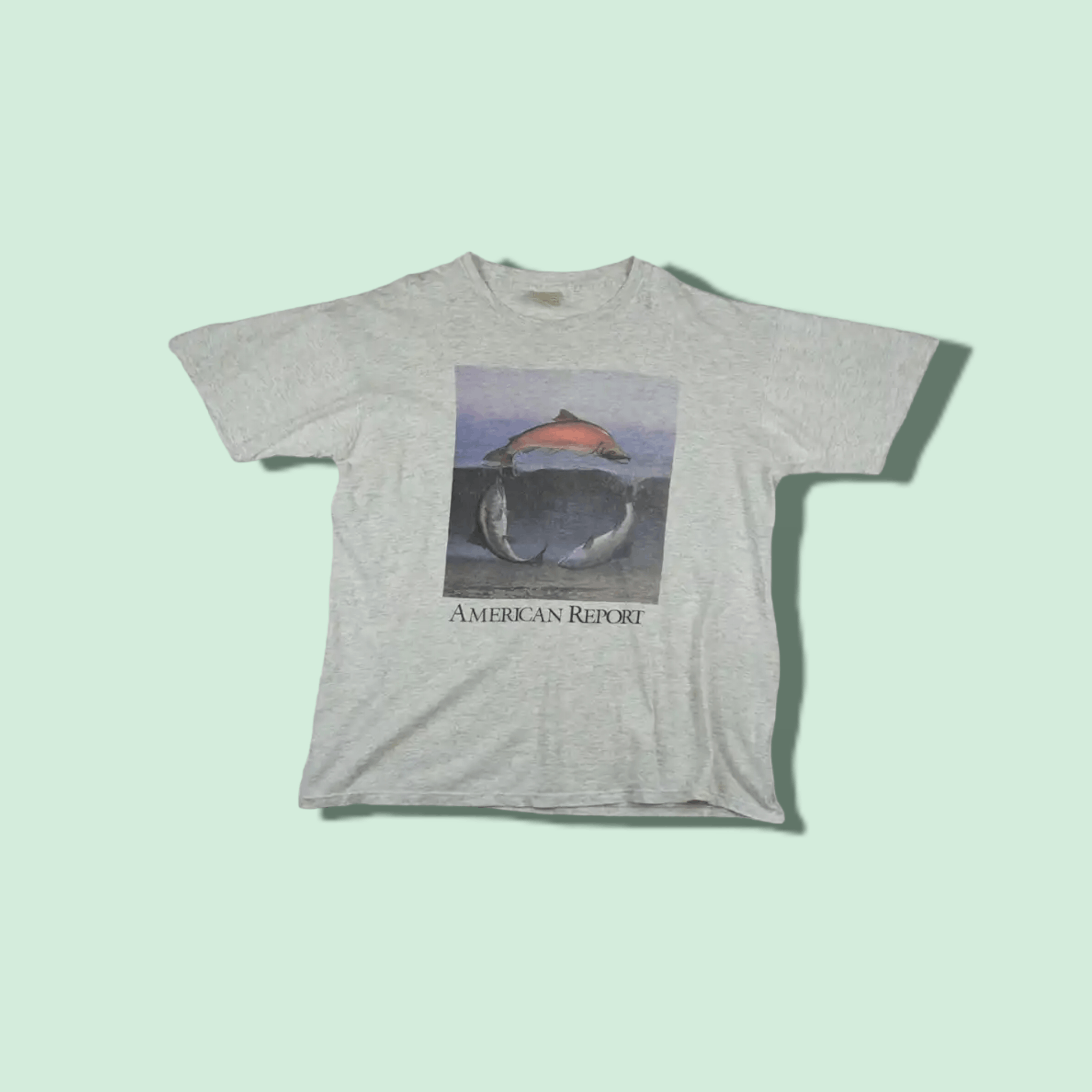 90's AMERICAN REPORT Dolphin Animal Tee Single Stitches