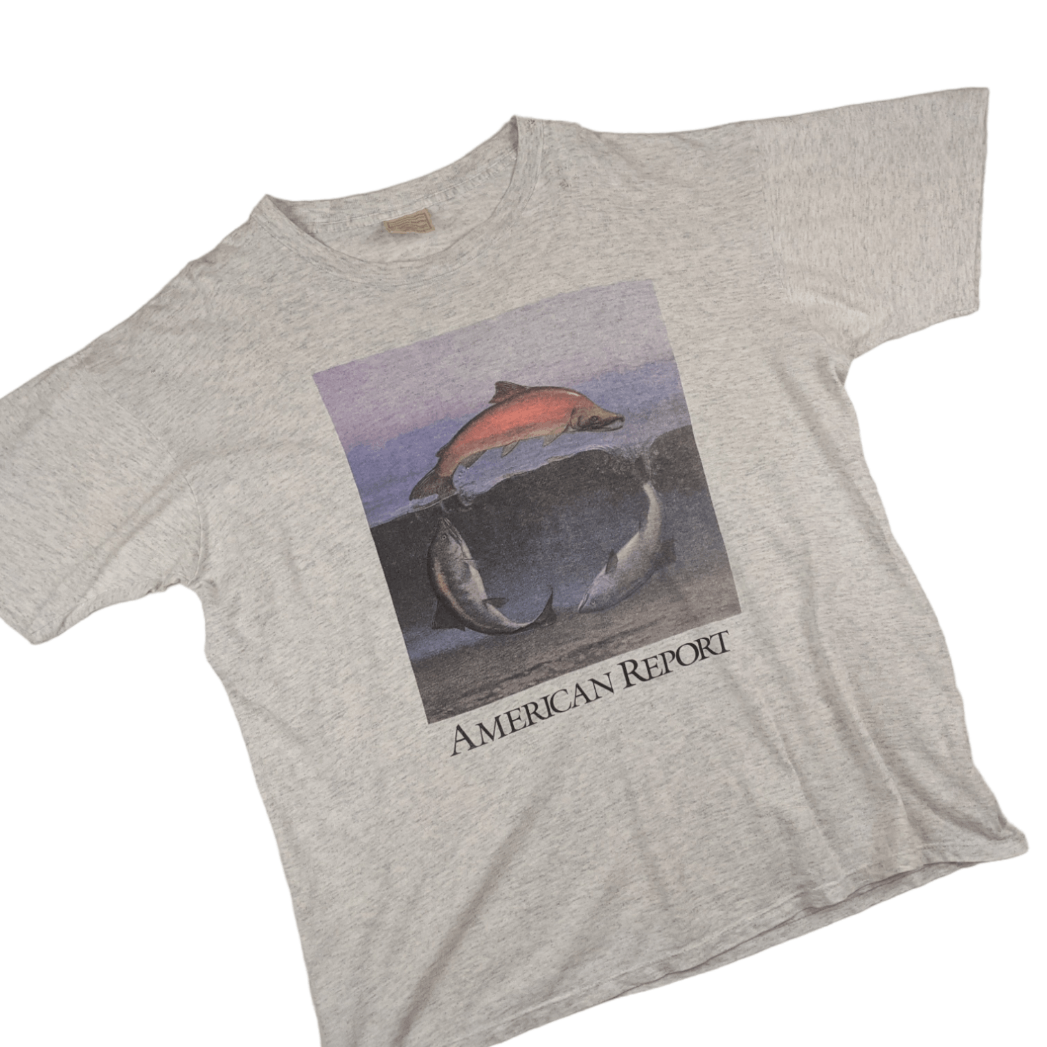 Vintage 90's AMERICAN REPORT Dolphin Animal Tee Single Stitches Size US XXL / EU 58 / 5 - 3 Thumbnail