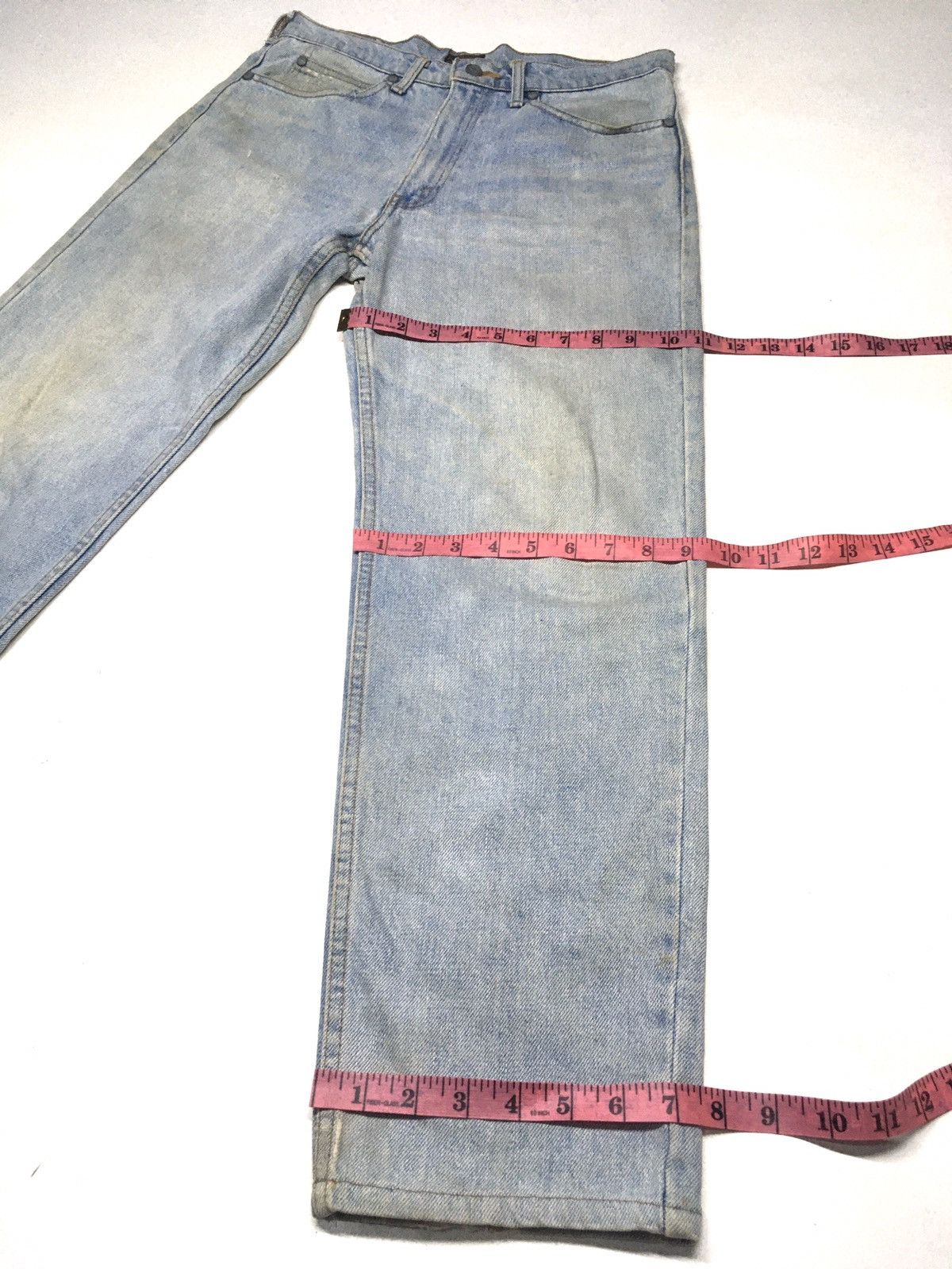 Levi's × Vintage Vintage 1991 Levis Big E dixhuit blue wash distressed denim Size US 31 - 4 Thumbnail
