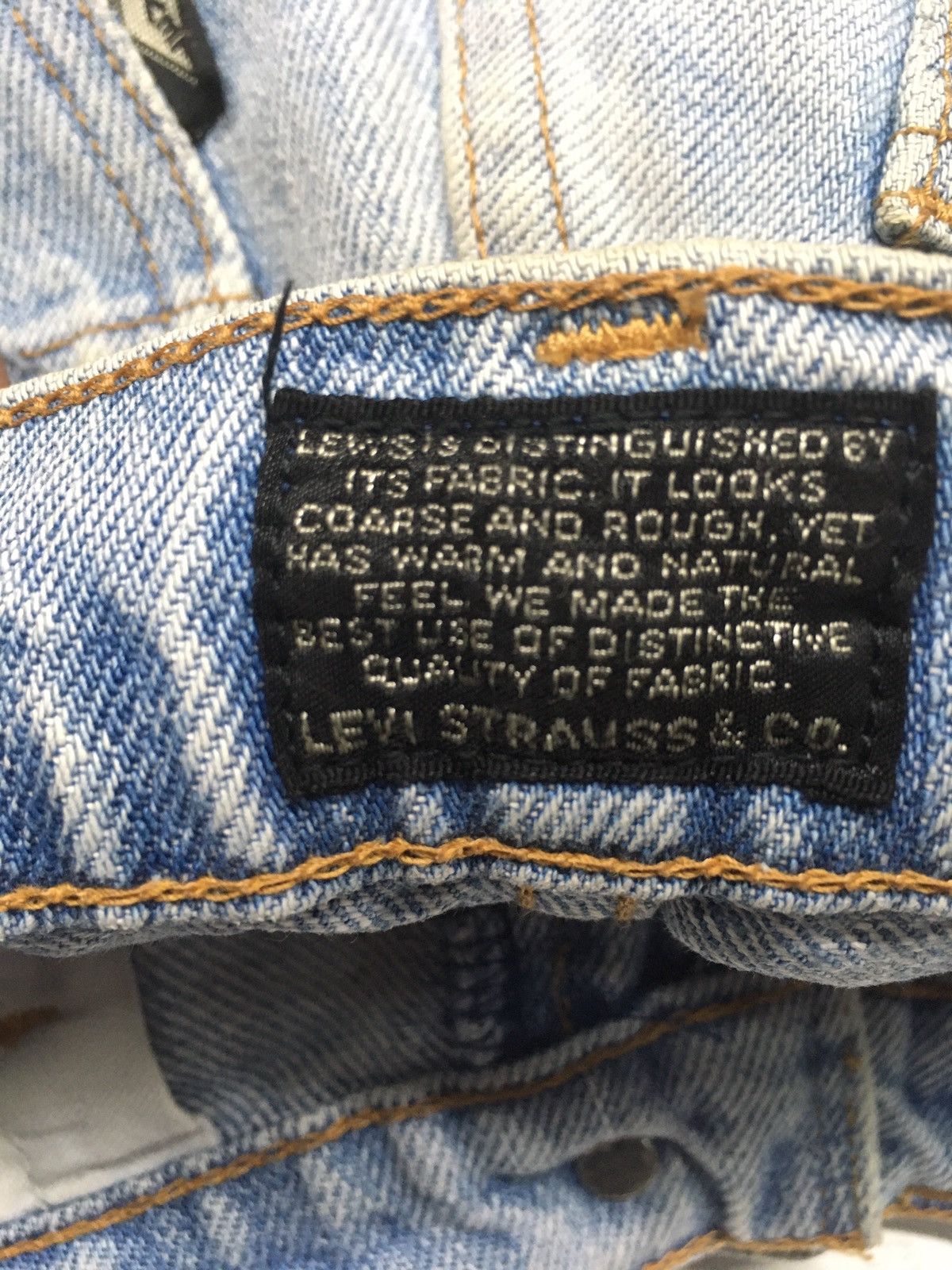 Levi's × Vintage Vintage 1991 Levis Big E dixhuit blue wash distressed denim Size US 31 - 16 Thumbnail