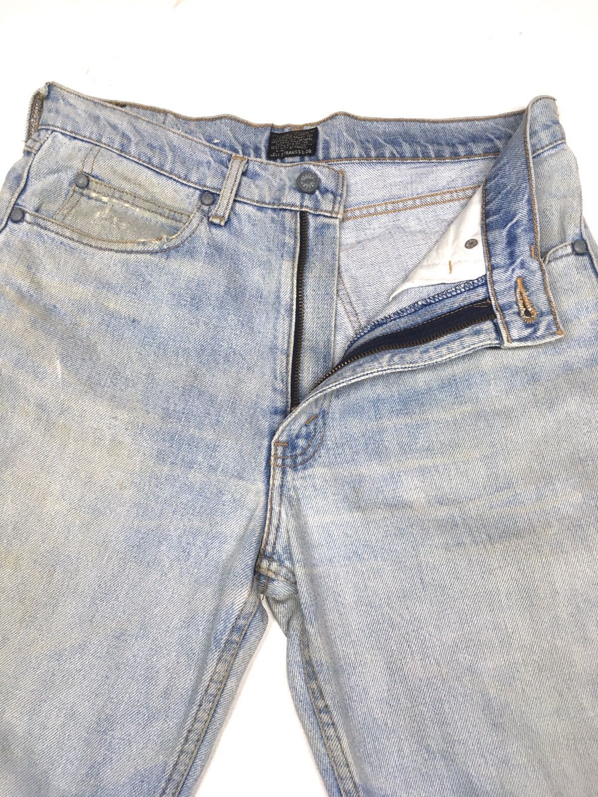 Levi's × Vintage Vintage 1991 Levis Big E dixhuit blue wash distressed denim Size US 31 - 9 Thumbnail