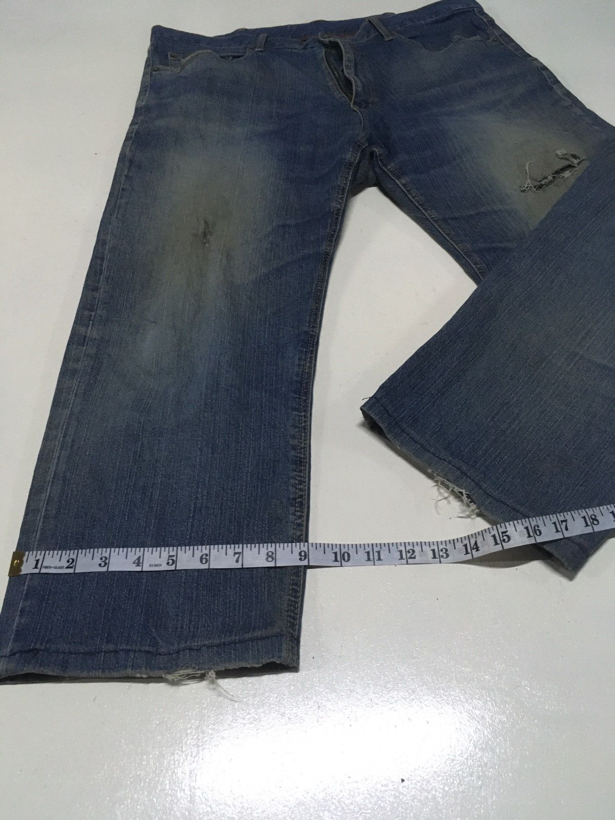 Japanese Brand × Vintage Vintage top valu distressed jeans japan Size US 40 / EU 56 - 7 Thumbnail