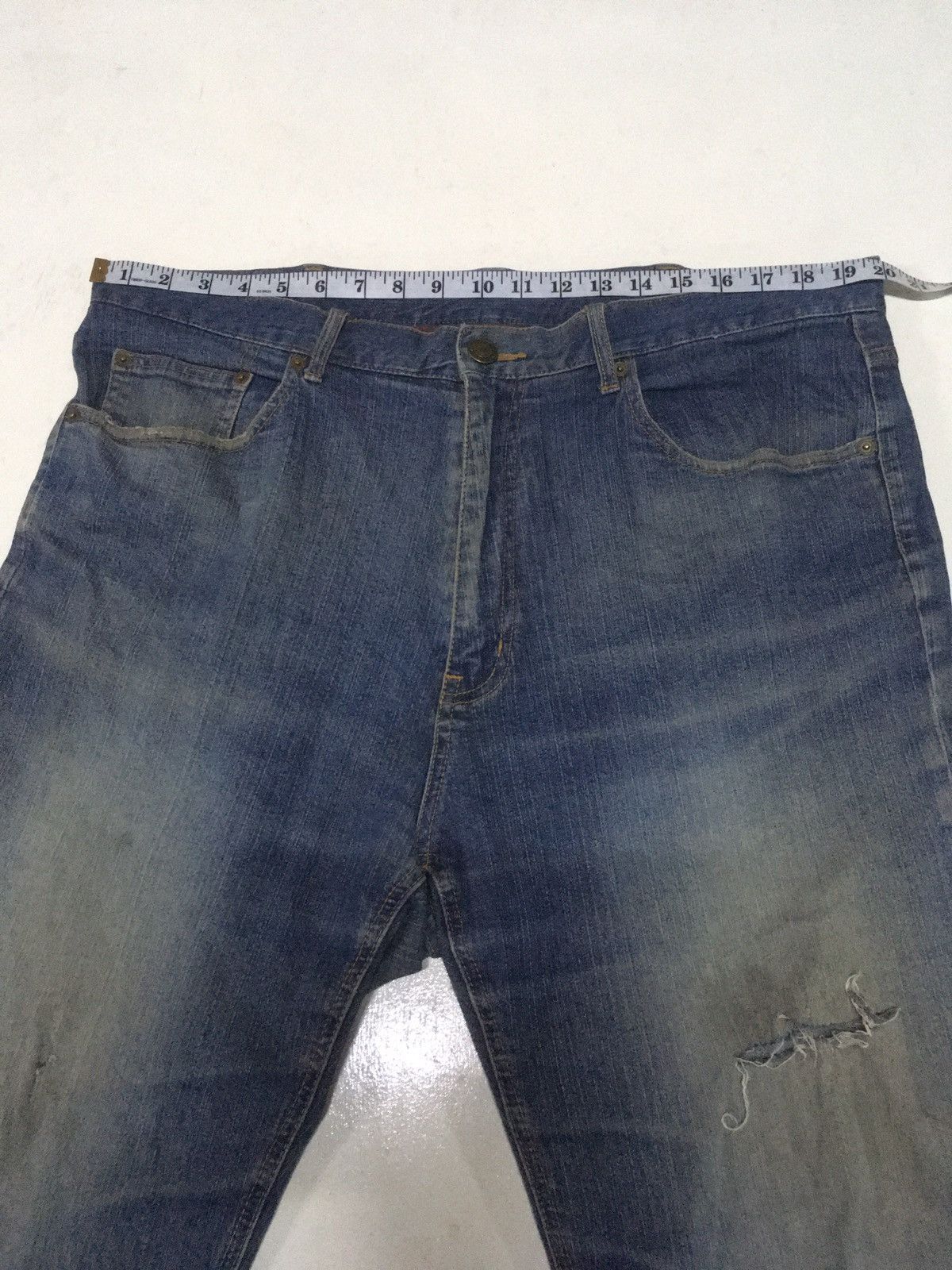 Japanese Brand × Vintage Vintage top valu distressed jeans japan Size US 40 / EU 56 - 4 Thumbnail