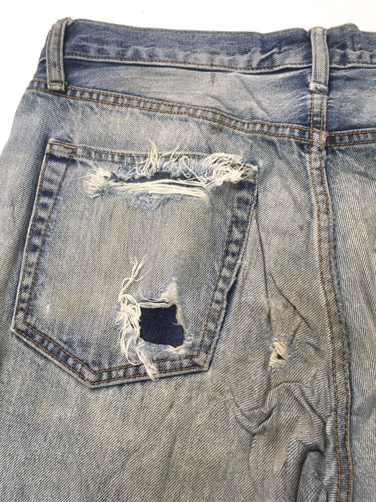 Japanese Brand × Uniqlo Vintage uniqlo distressed selvage denim Size US 33 - 12 Thumbnail